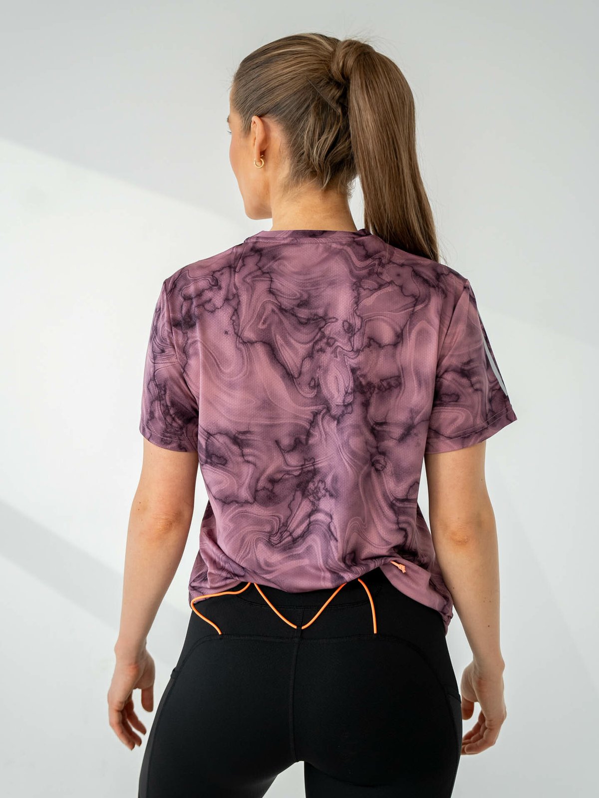 adidas Own The Run All Over Print Tee Wonorc / Black