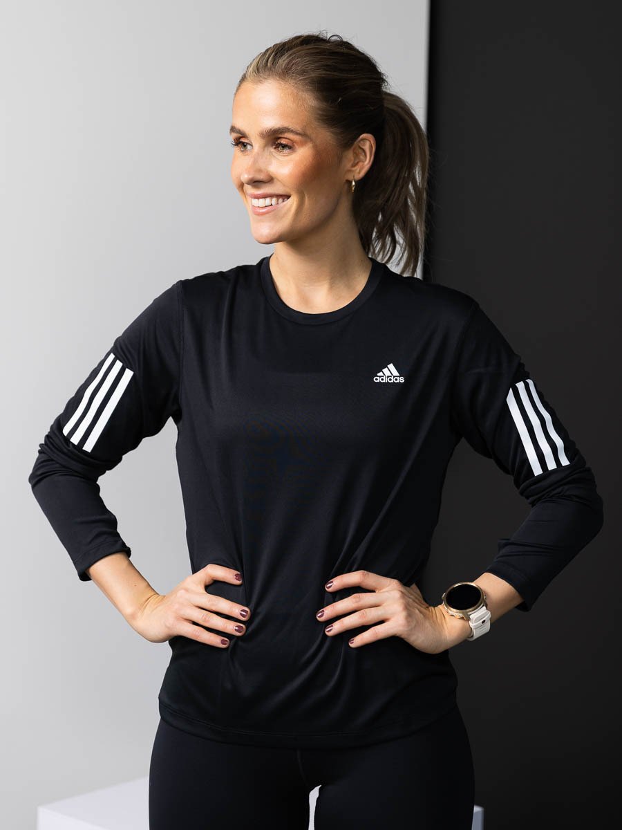 adidas Own The Run Long Sleeve Tee Black