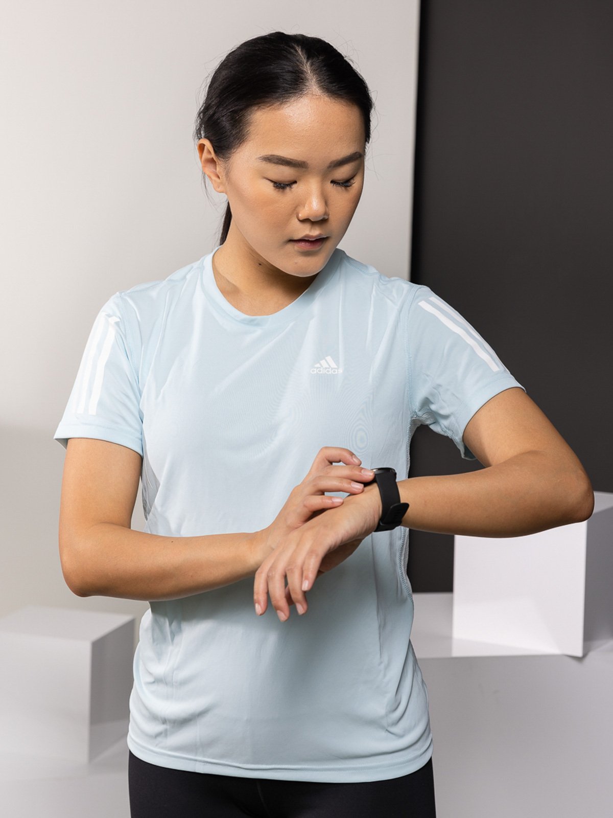 adidas Own The Run Tee Almost Blue