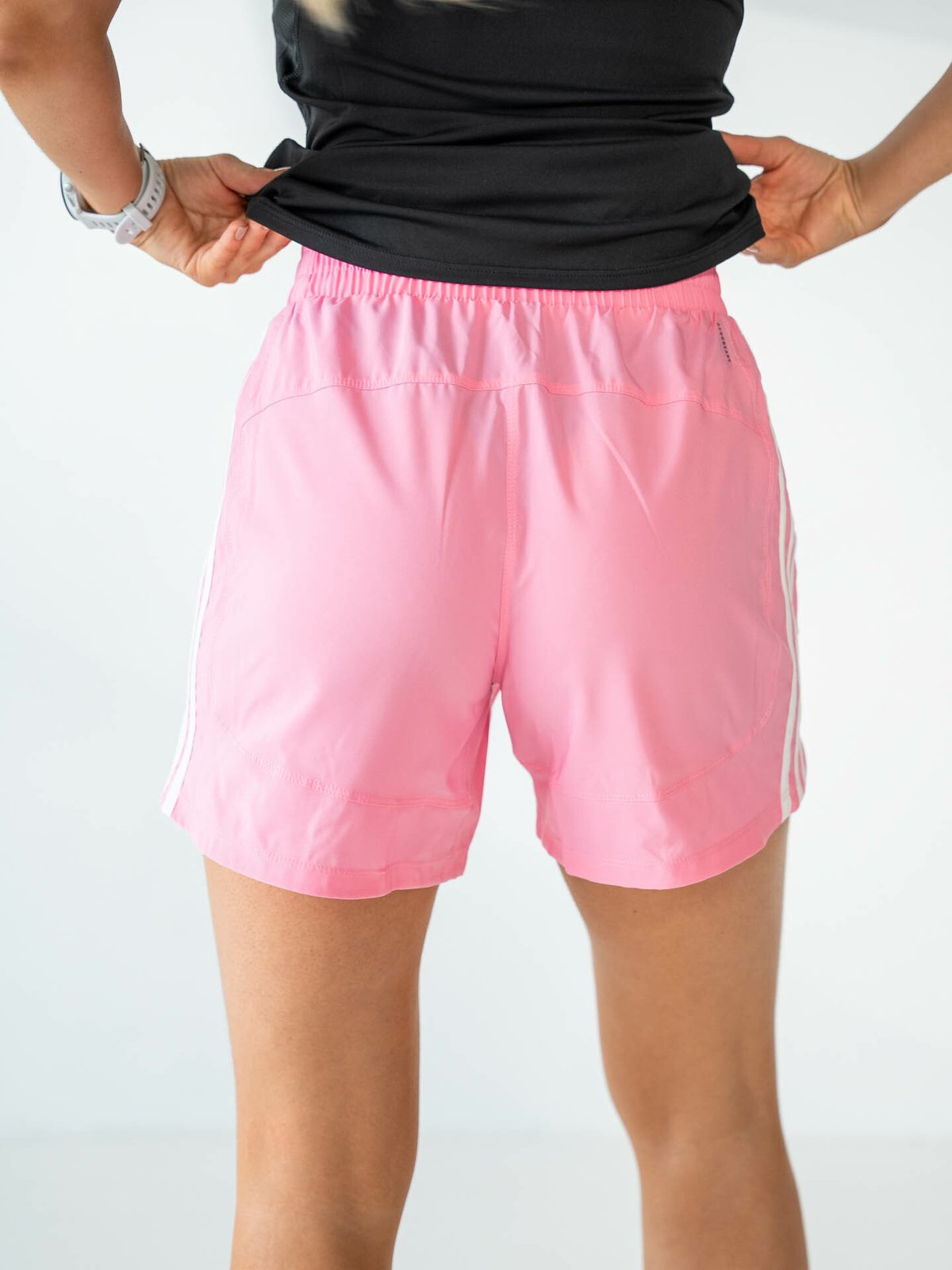 adidas Pacer Woven High Short Pink / White