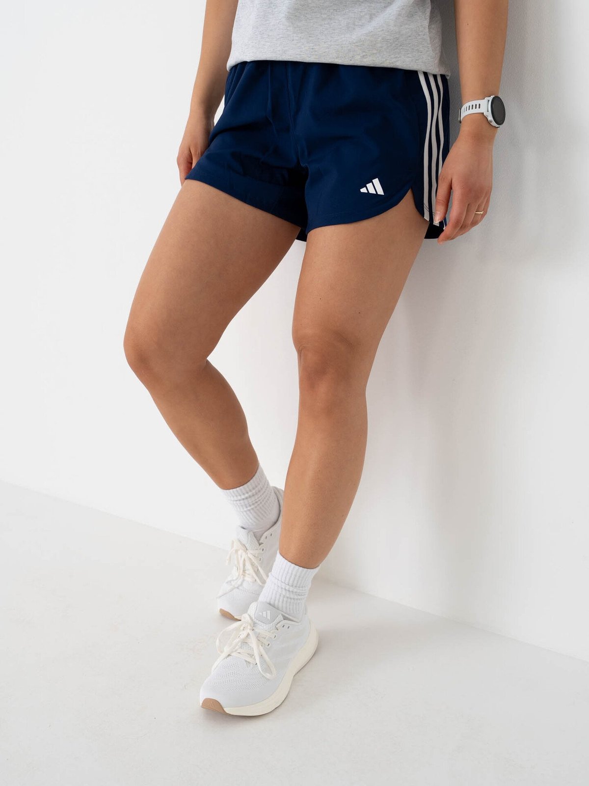 adidas Pacer Woven High Short Blå