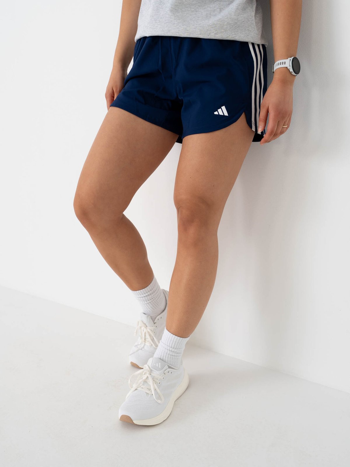adidas Pacer Woven High Short Blå