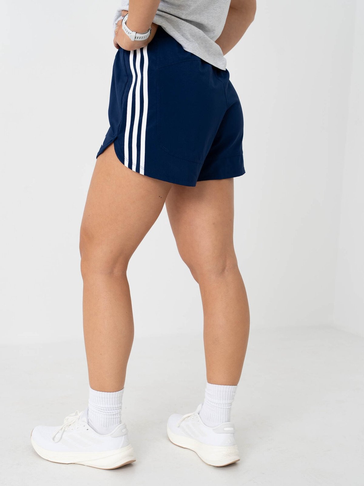 adidas Pacer Woven High Short Blå