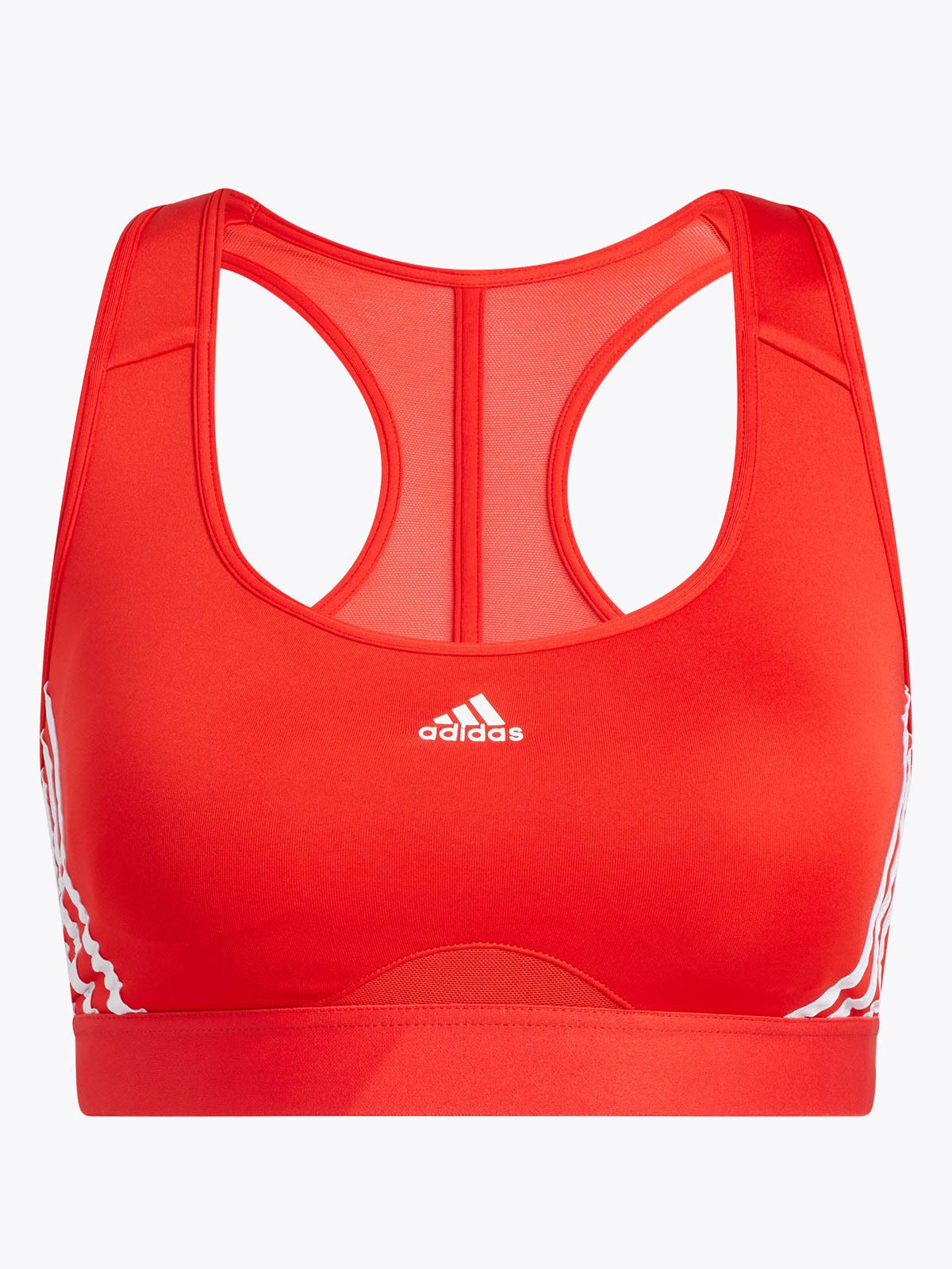 adidas Power Medium Support 3-Stripes Bra VivRed / White