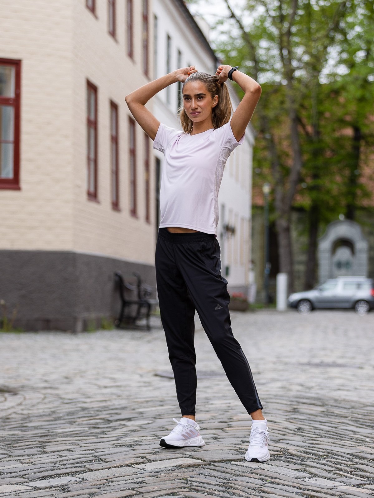 adidas 3-Stripes Running Pant Black