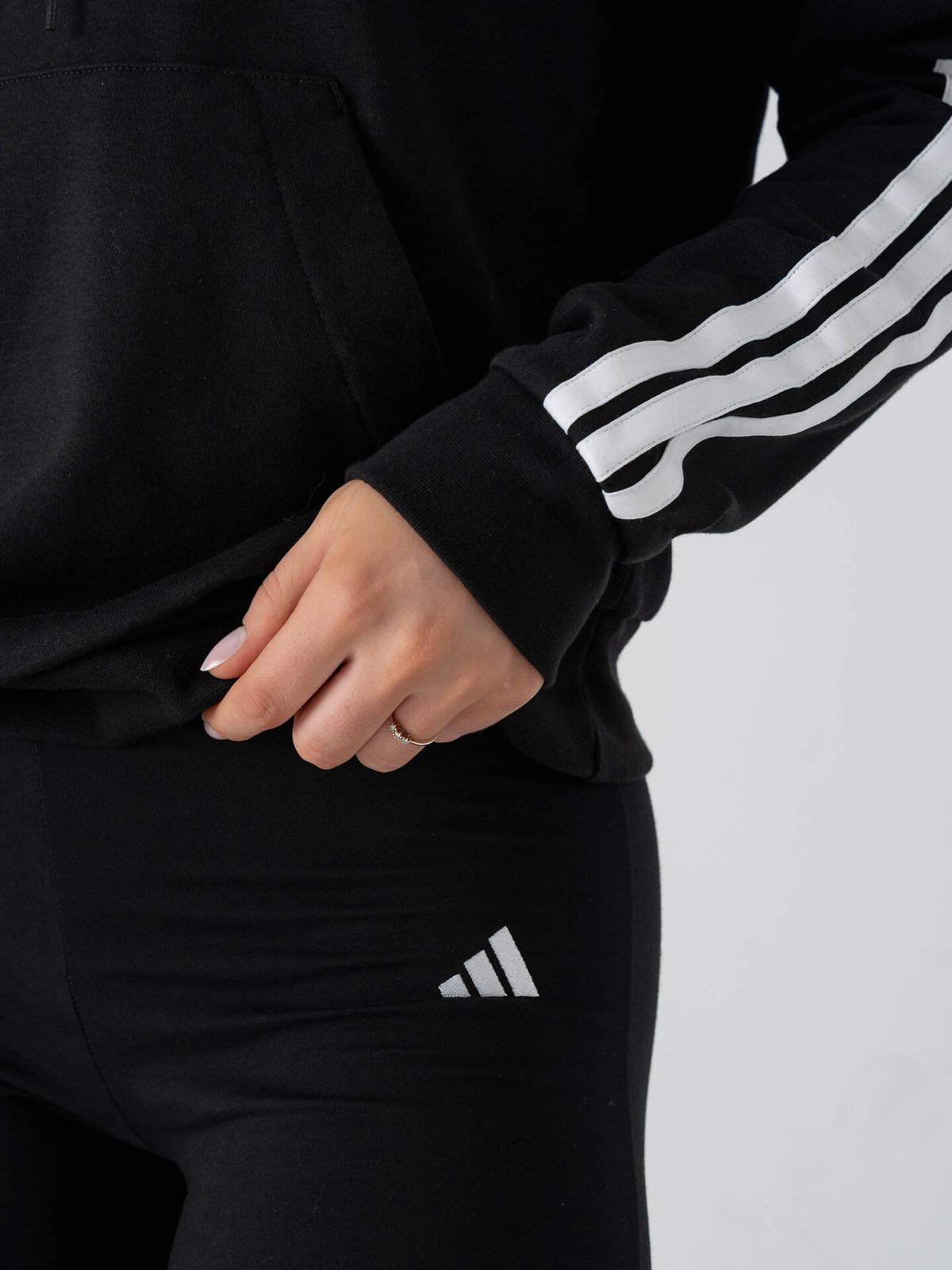 adidas Small Logo SJ Flare Leggings Black / White