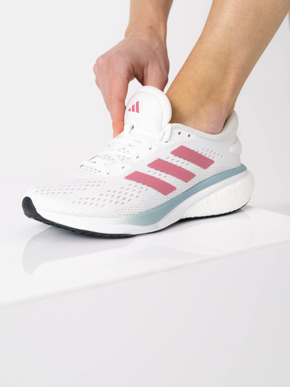 adidas Supernova 2 White/Pink Stripe/Black