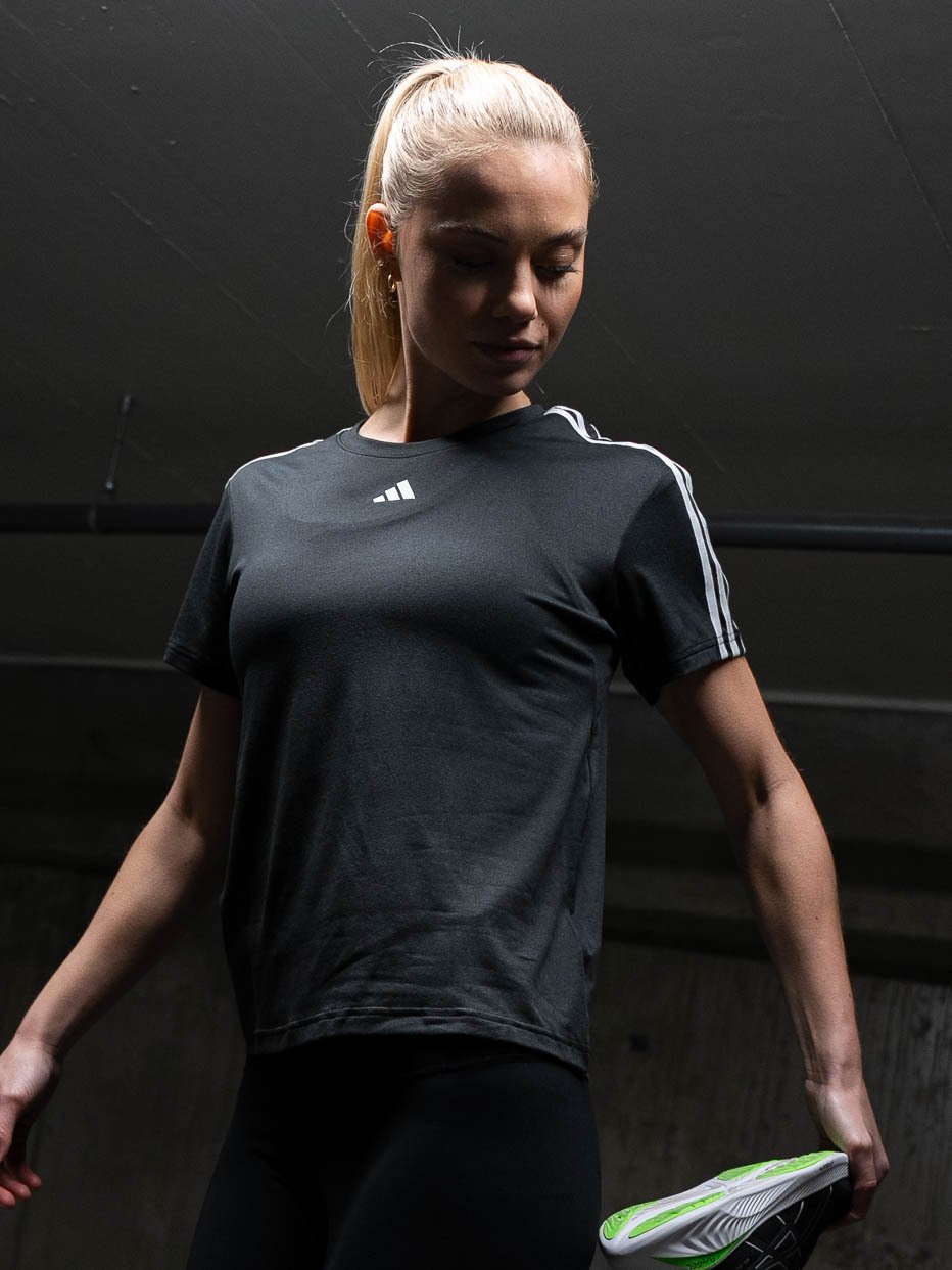 adidas Training Essential 3-Stripes Tee Black