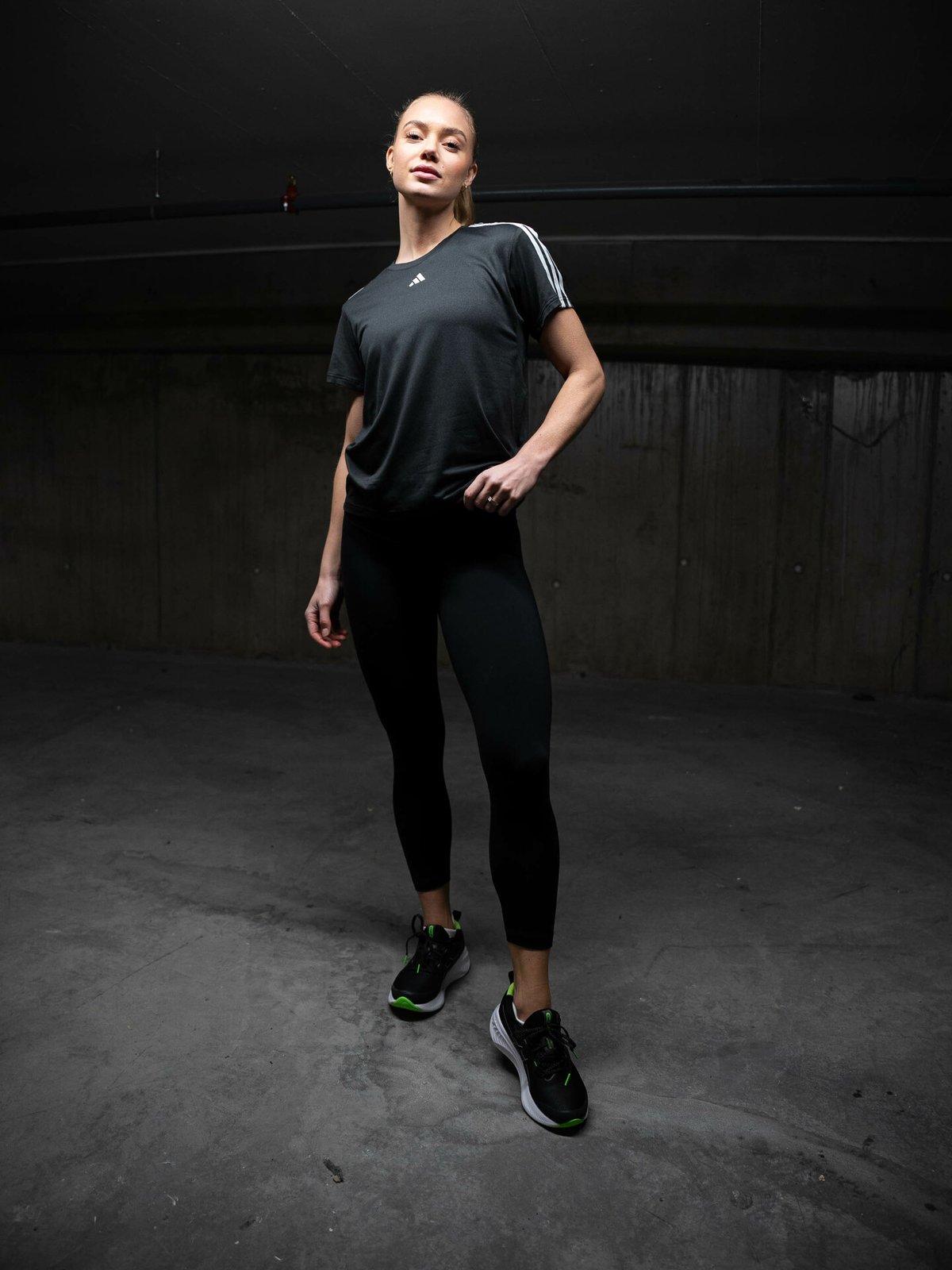 adidas Training Essential 3-Stripes Tee Black