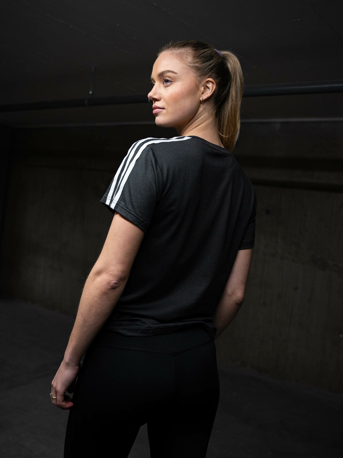 adidas Training Essential 3-Stripes Tee Black