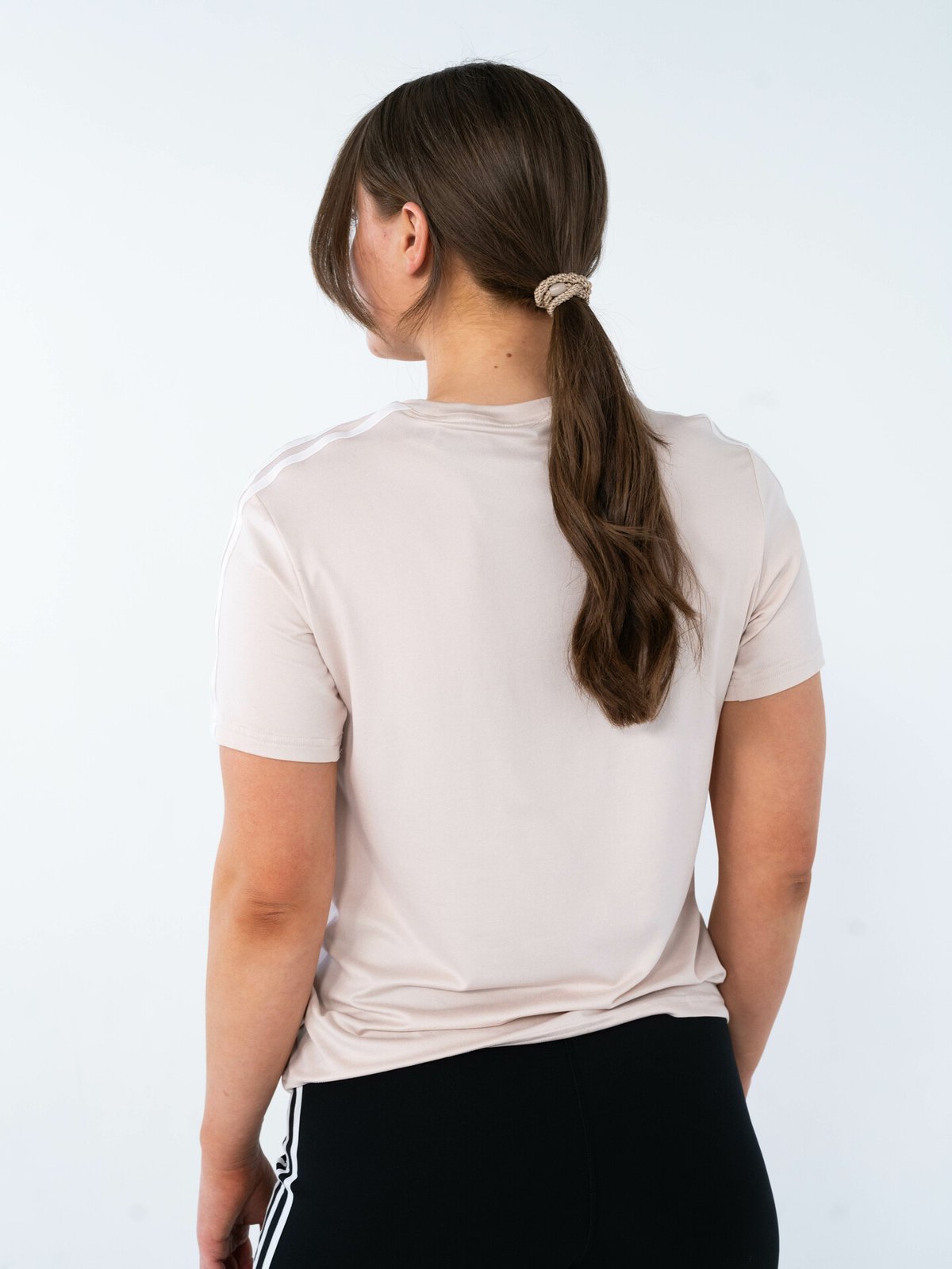adidas Training Essential 3-Stripes Tee Putty Mauve S24 / White