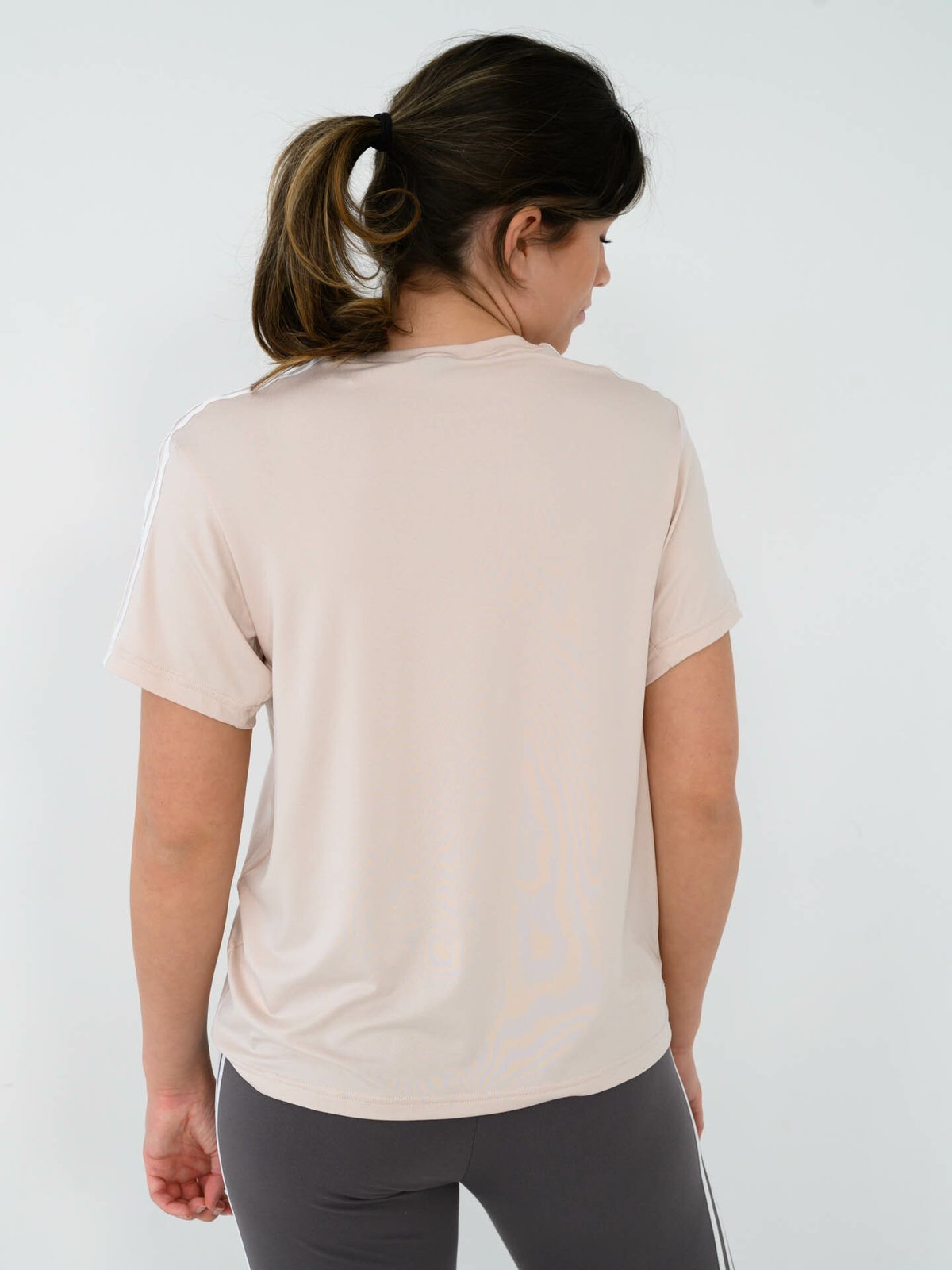 adidas Training Essential 3-Stripes Tee Putty Mauve S24 / White