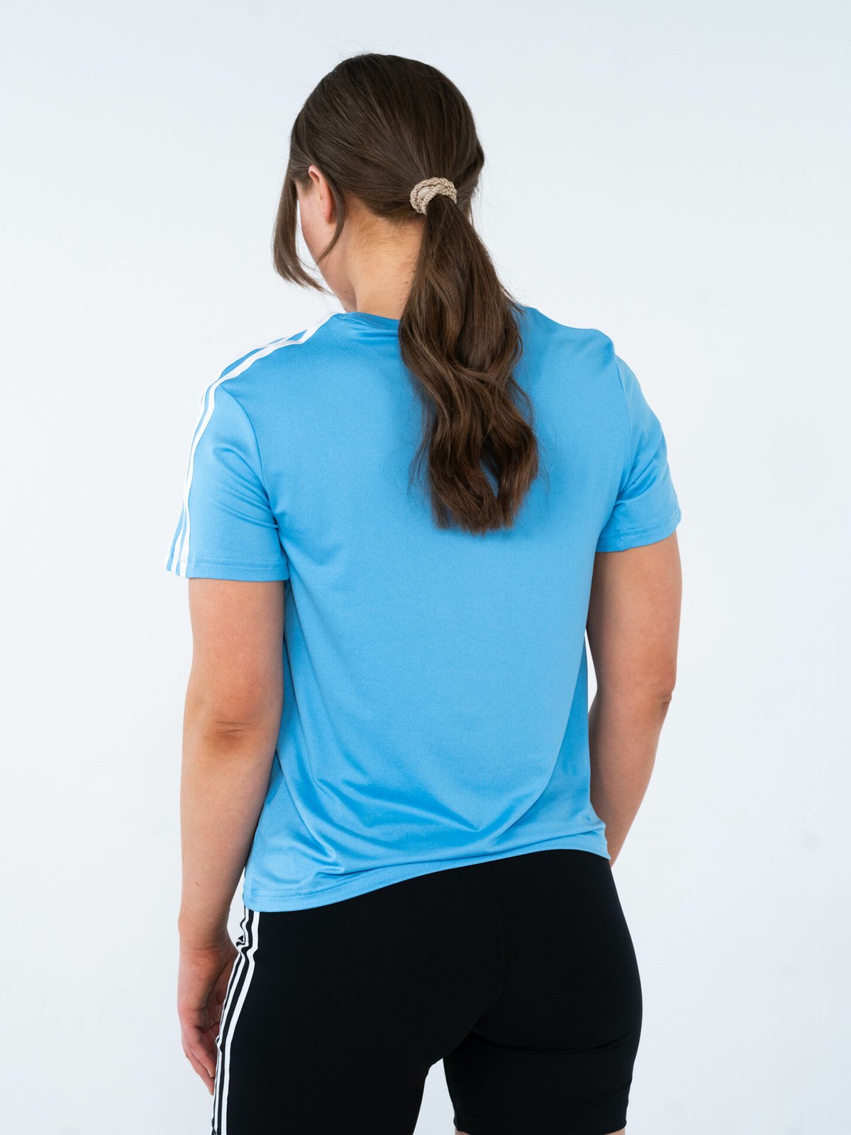 adidas Training Essential 3-Stripes Tee Blue / White