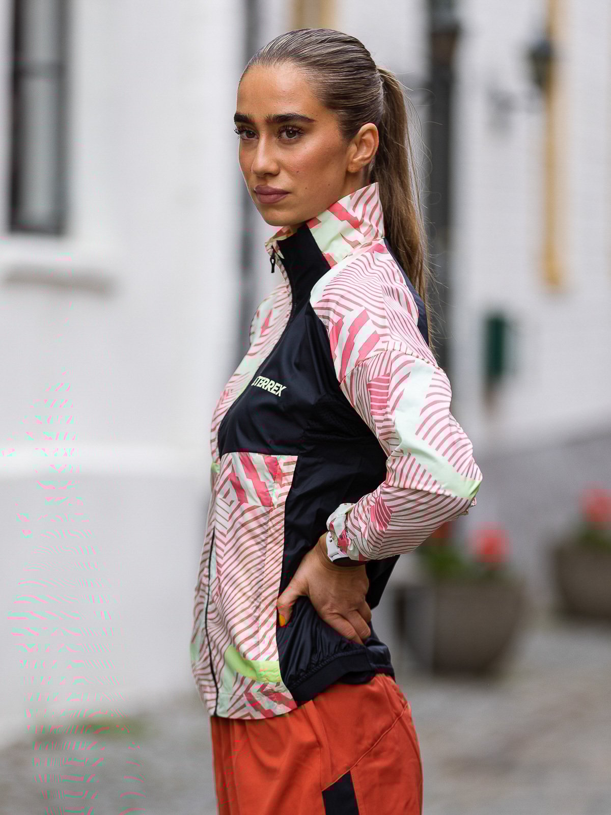 adidas Terrex Trail Wind Jacket Almost Lime / Black