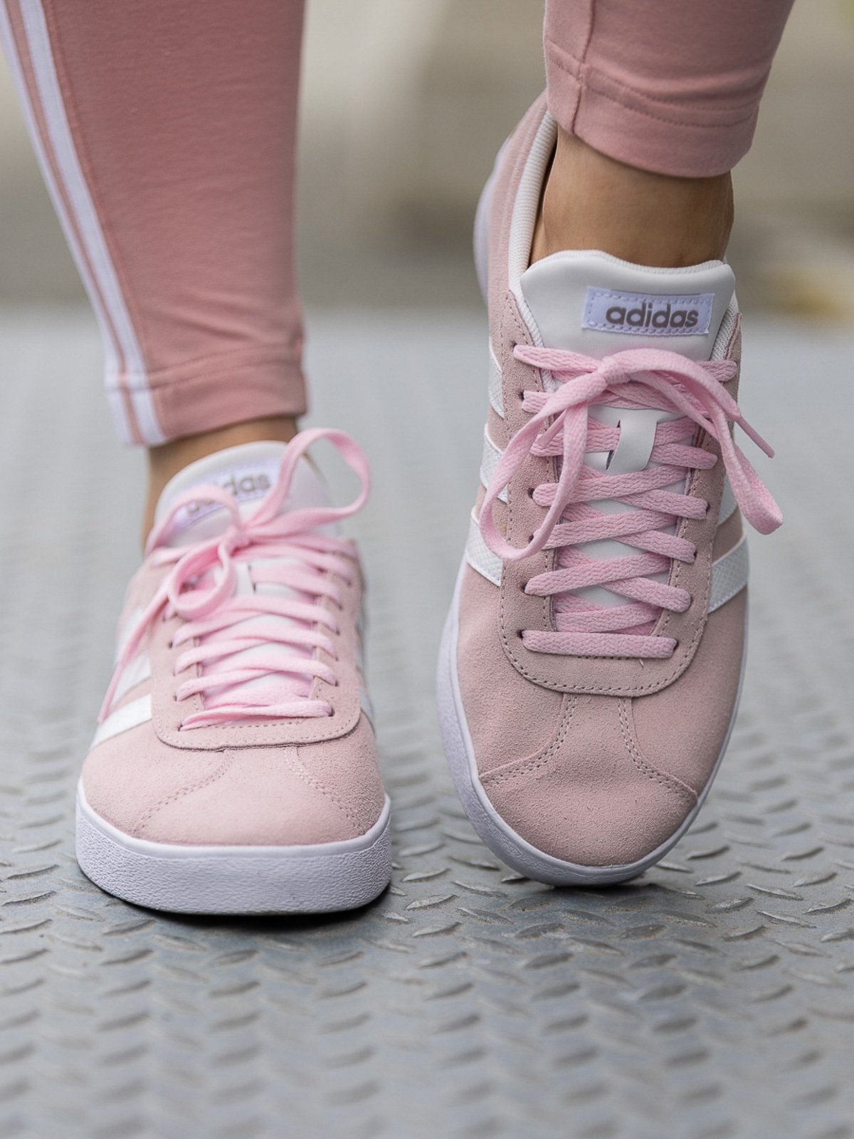adidas VL Court 2.0 Clear Pink / Cloud White / Grey Five