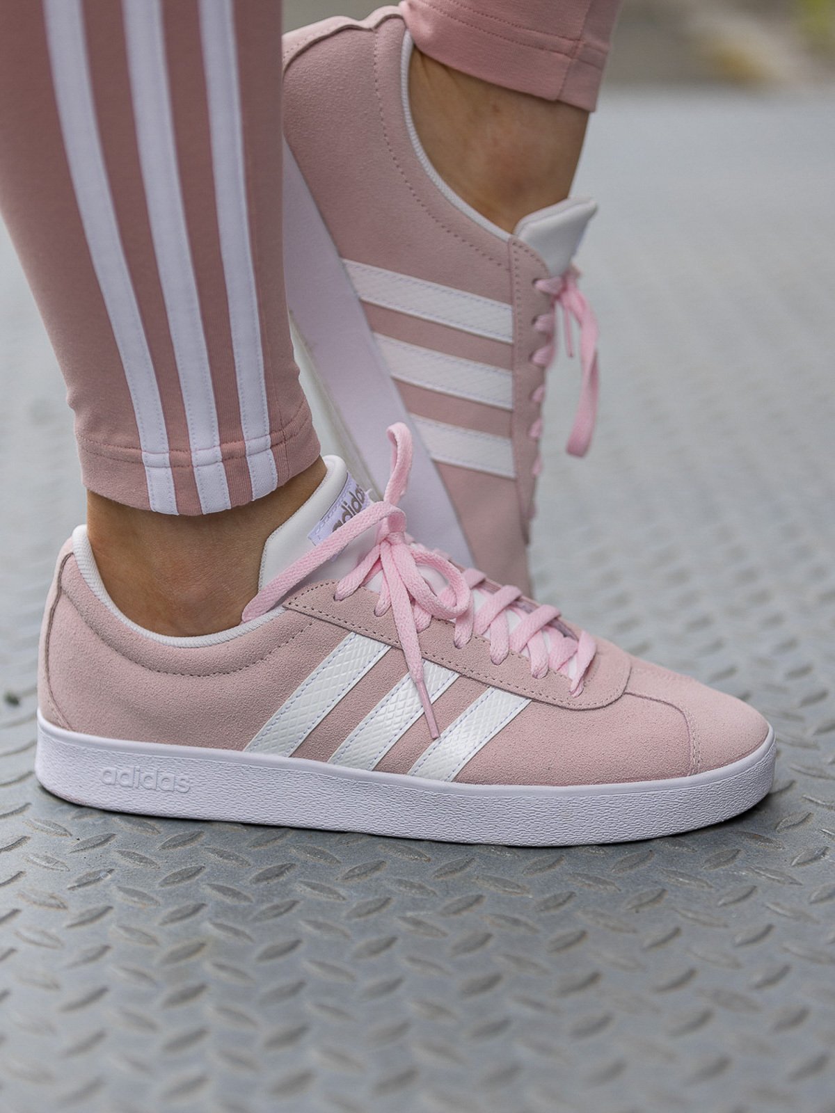 adidas VL Court 2.0 Clear Pink / Cloud White / Grey Five