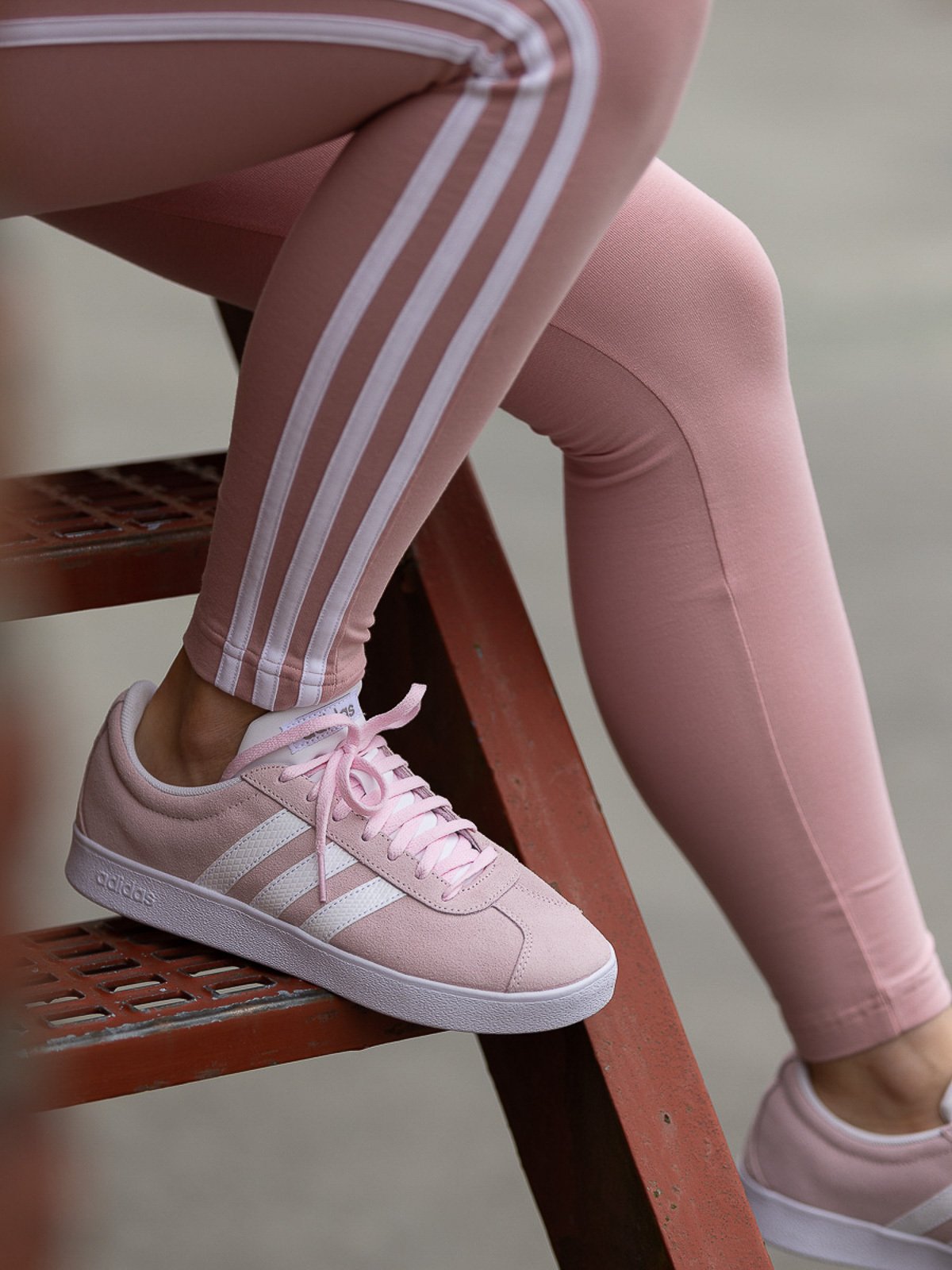 adidas VL Court 2.0 Clear Pink / Cloud White / Grey Five