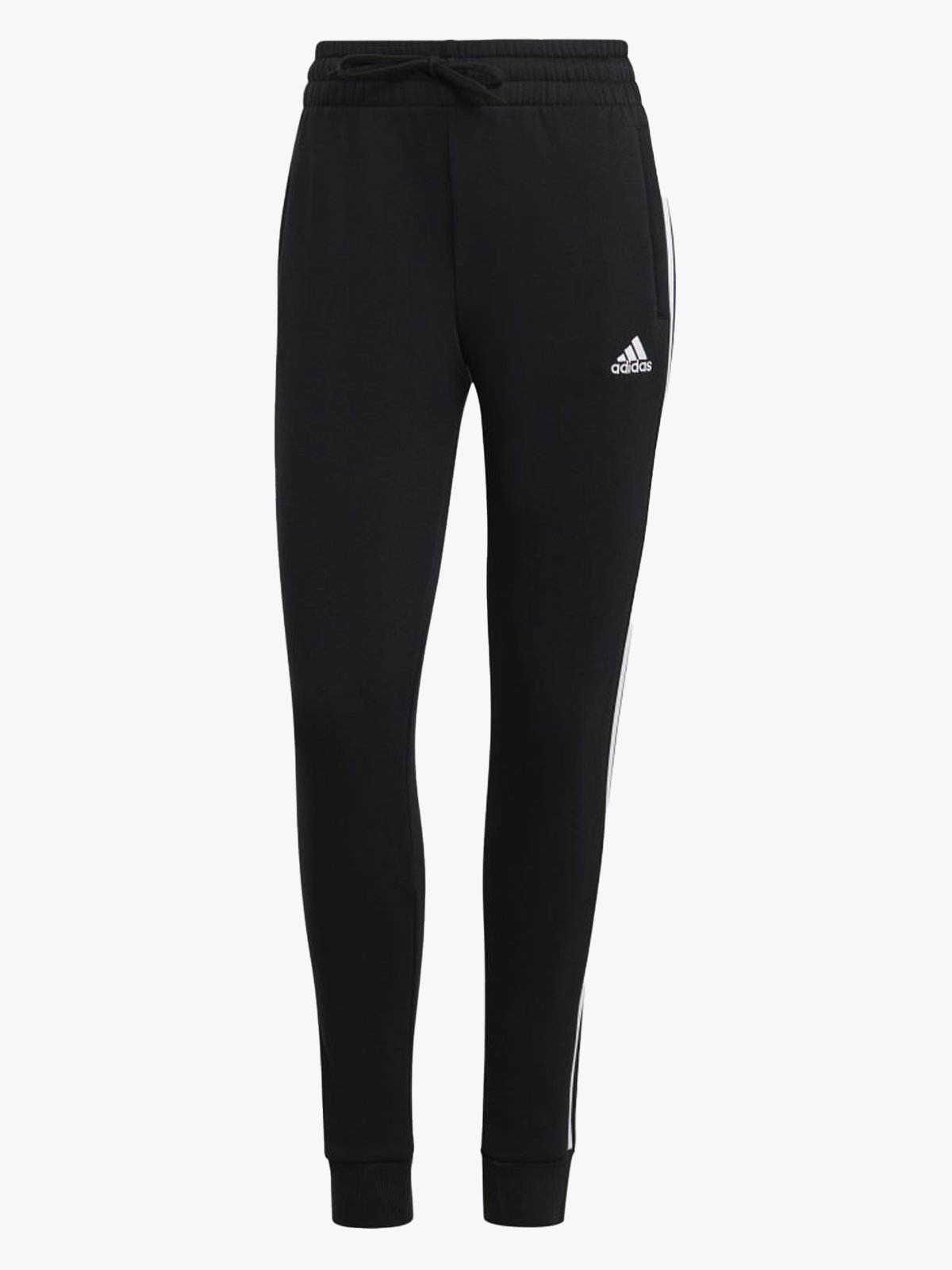 adidas 3-Stripes Fleece Pant Black / White