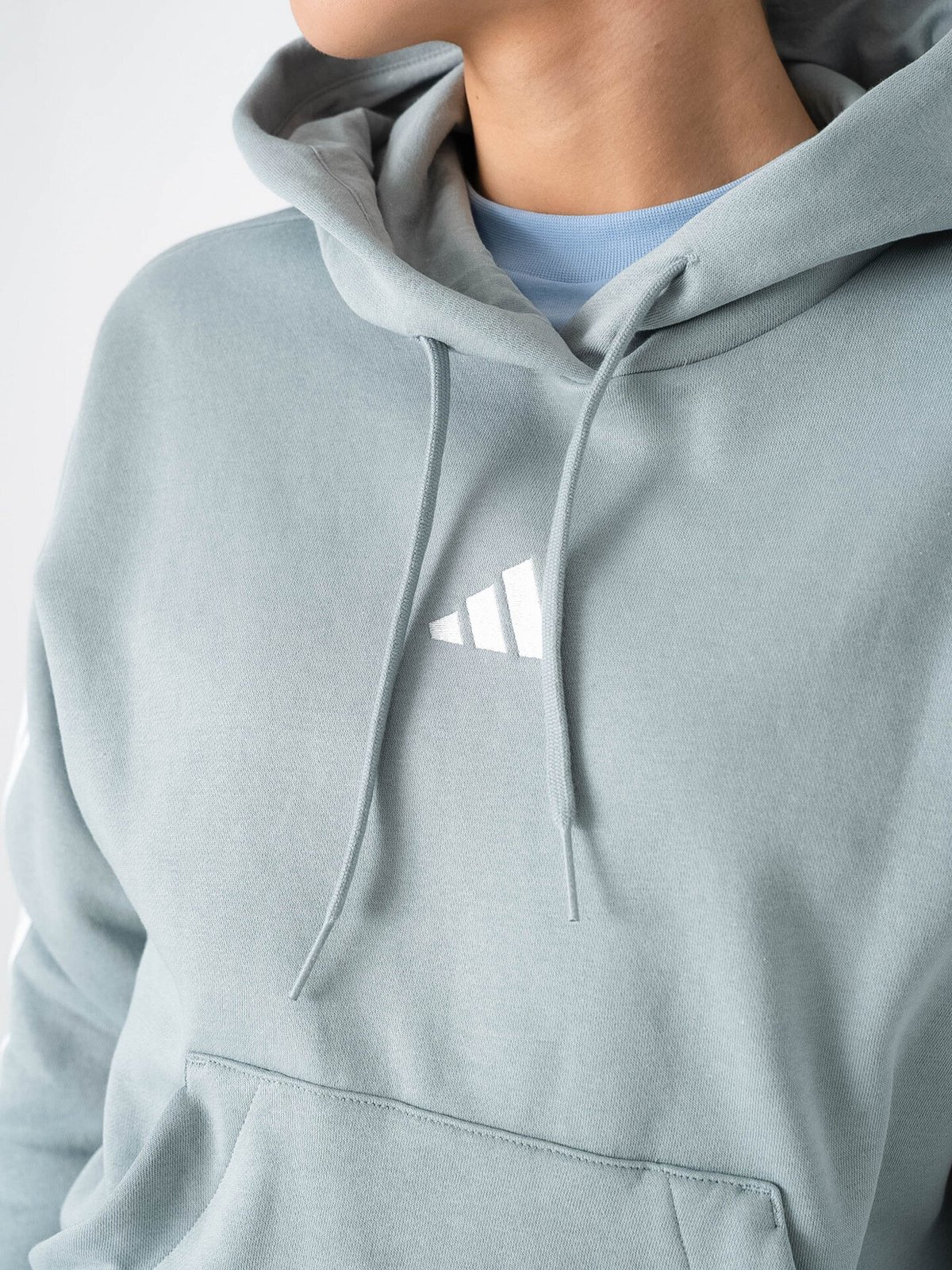 adidas 3-Stripes Fleece Hoodie Grønn