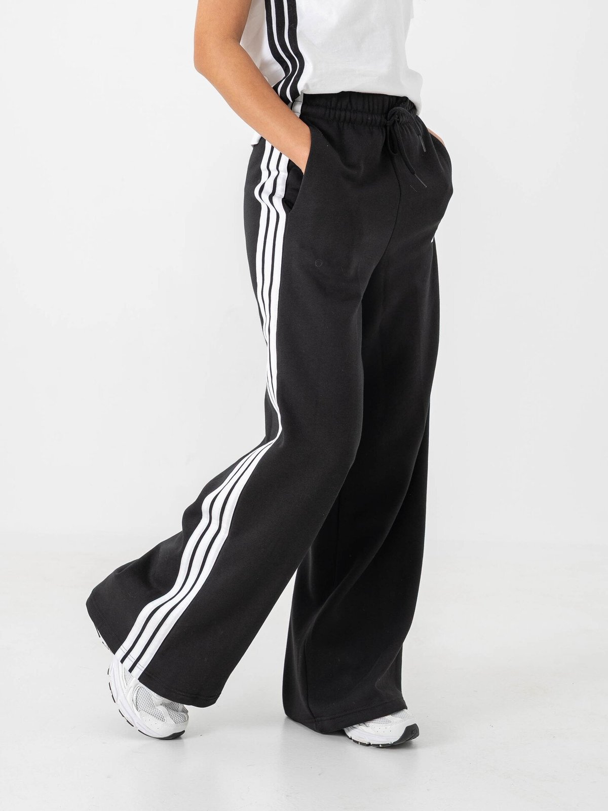adidas 3-Stripes Fleece Pant Black