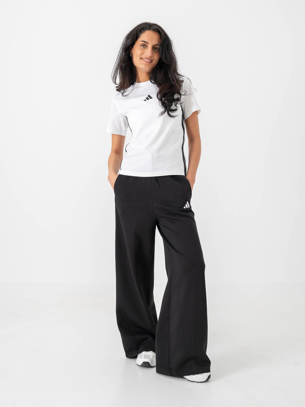 adidas 3-Stripes Fleece Pant Black