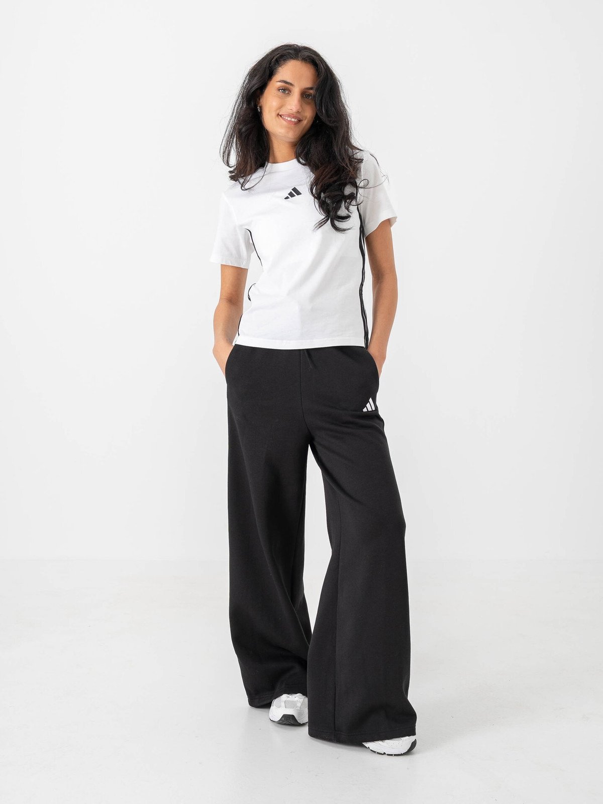 adidas 3-Stripes Fleece Pant Black