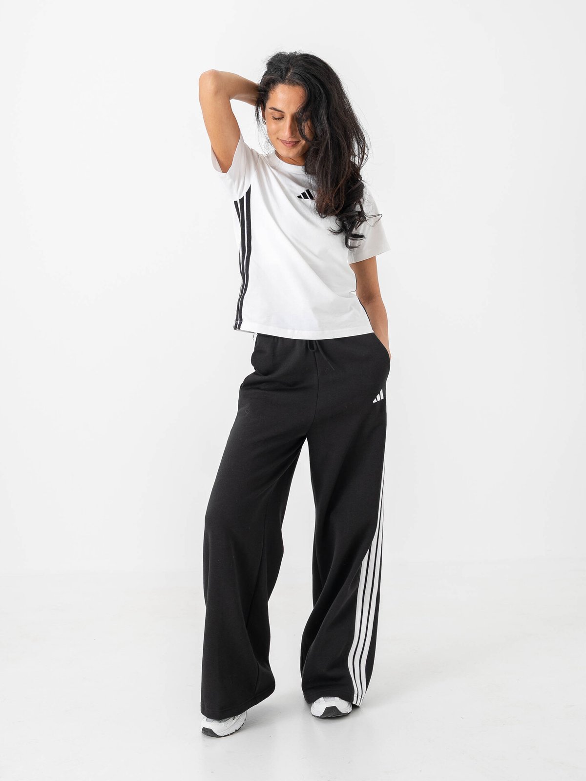 adidas 3-Stripes Fleece Pant Black