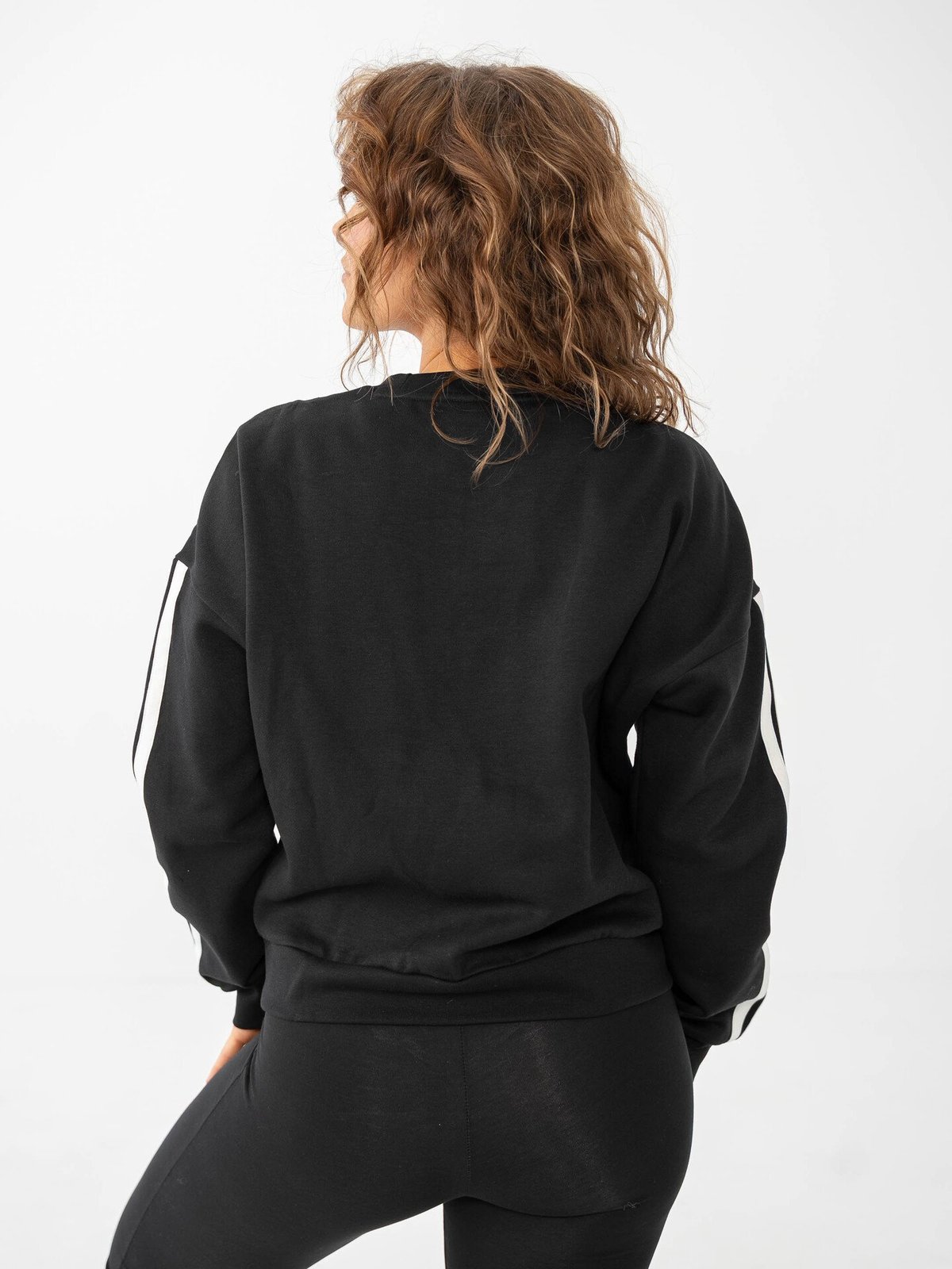 adidas 3-Stripes Fleece Sweater Black