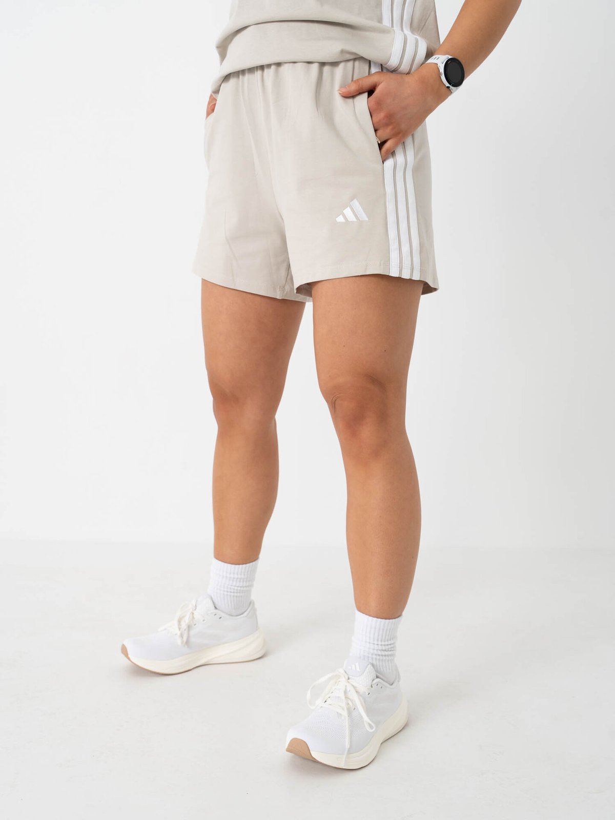 adidas 3-Stripes SJ Shorts Beige