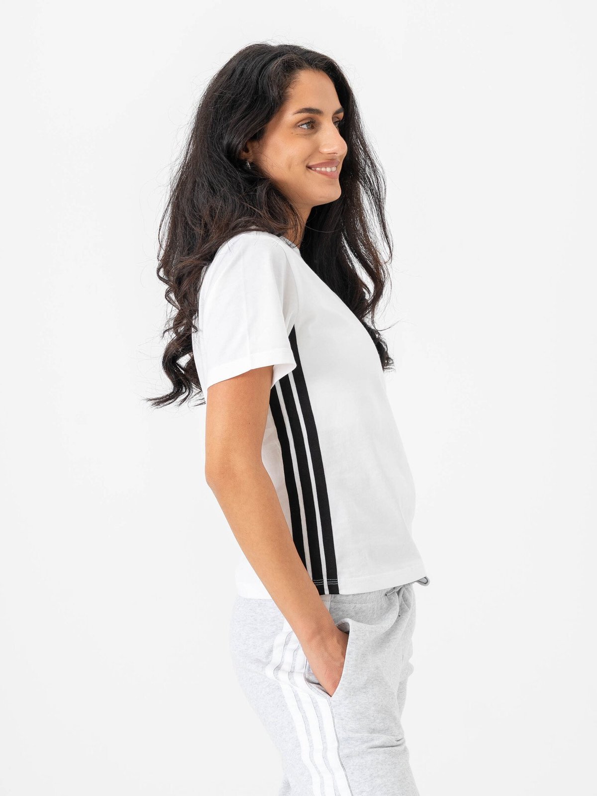 adidas 3-Stripes SJ Tee WHITE/BLACK