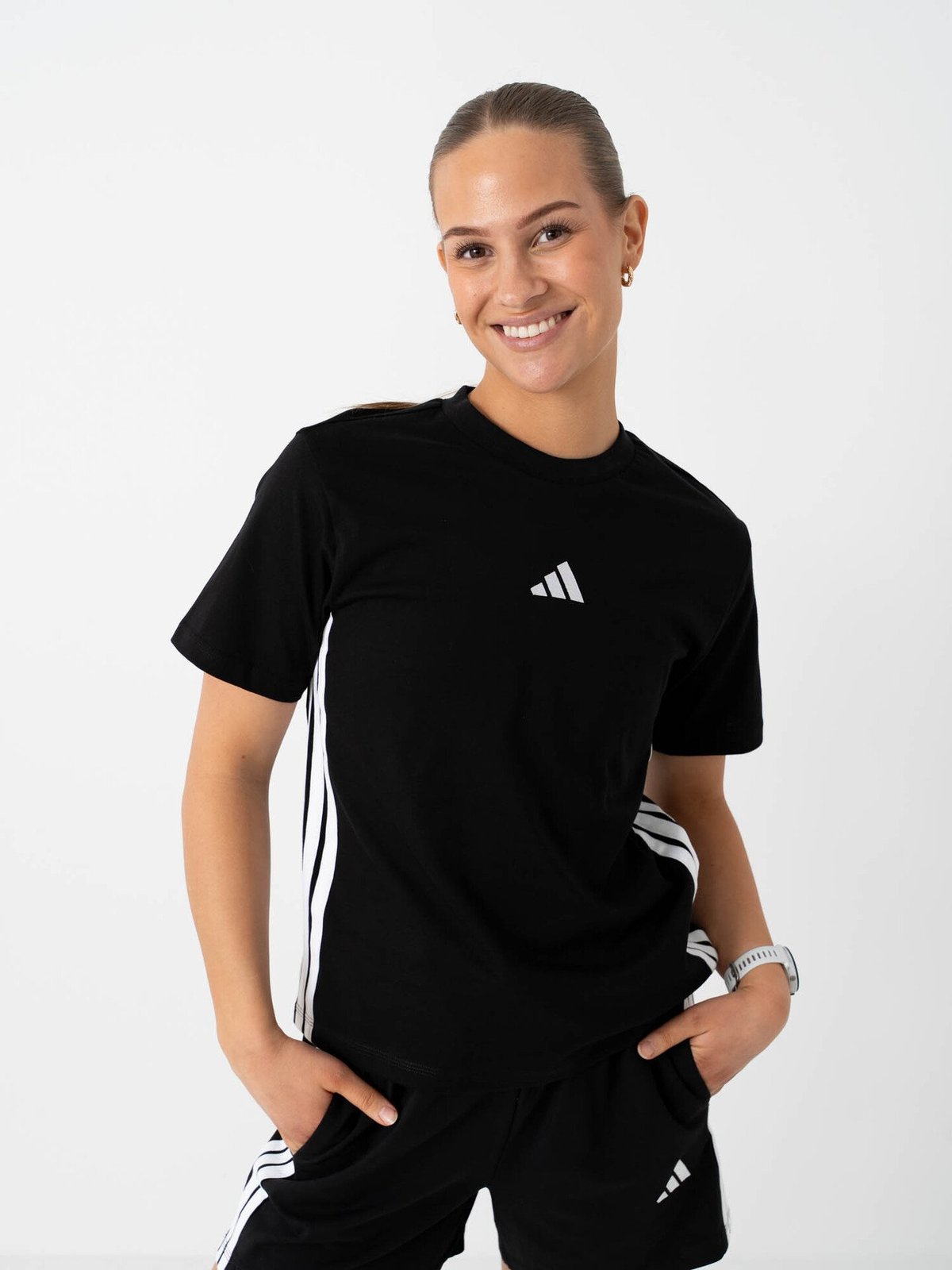 adidas 3-Stripes SJ Tee Black / White