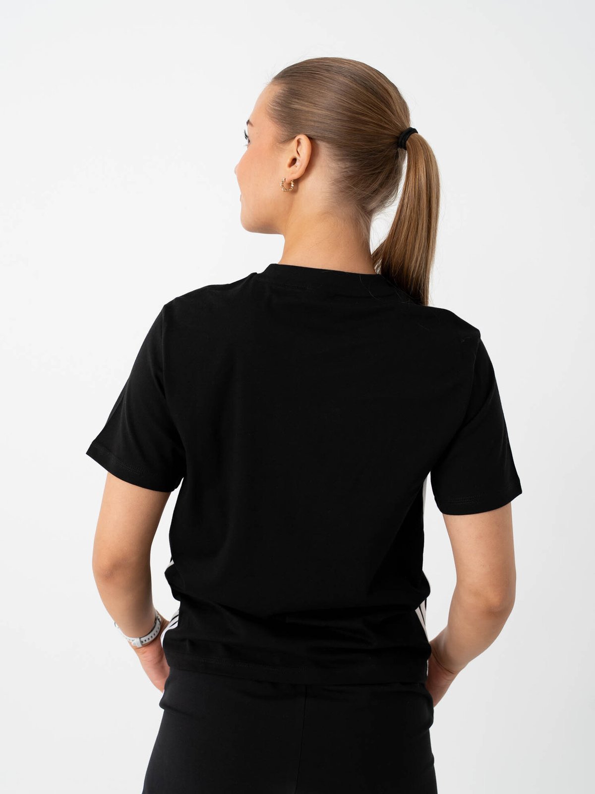 adidas 3-Stripes SJ Tee Black / White