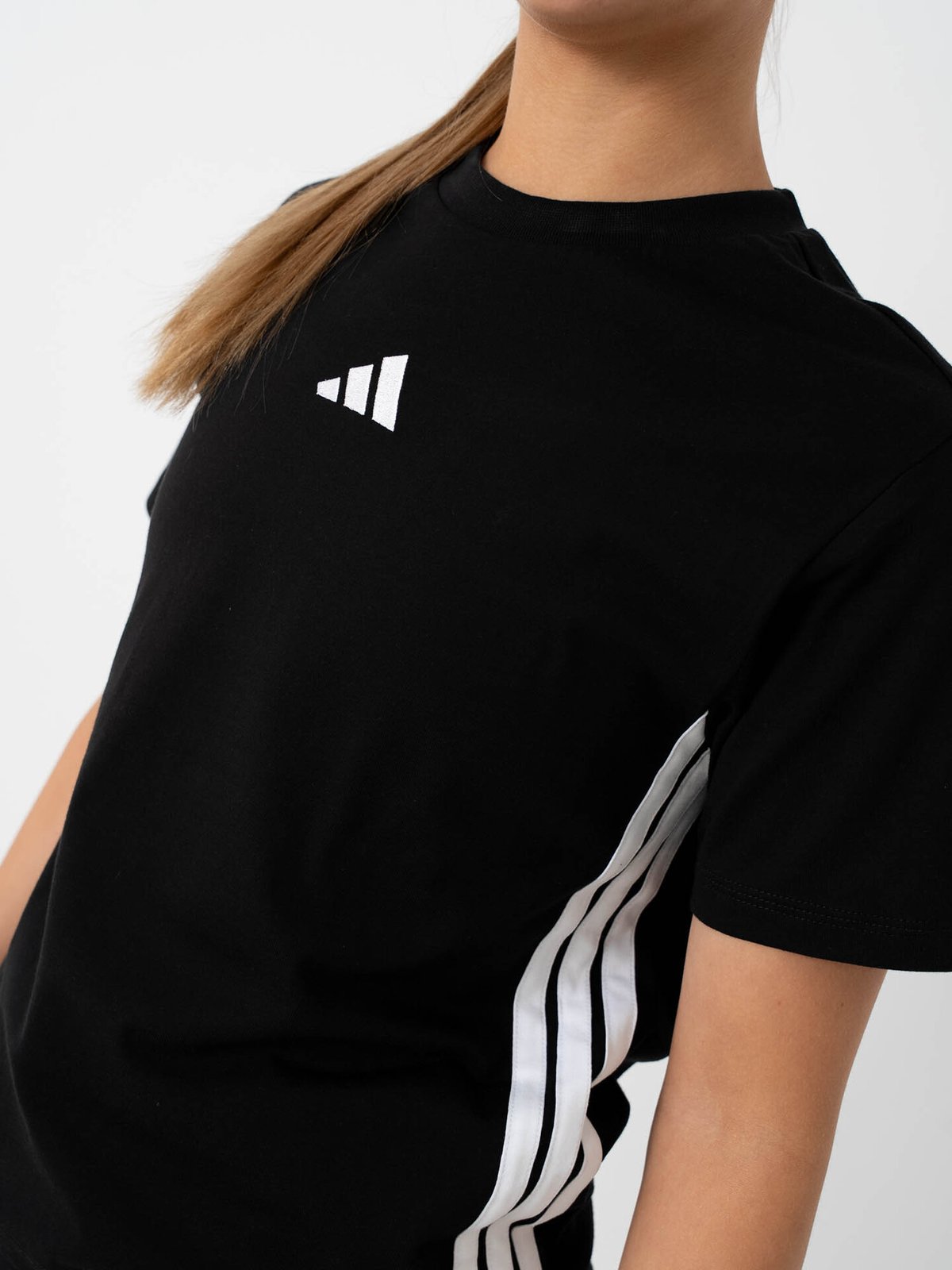 adidas 3-Stripes SJ Tee Black / White