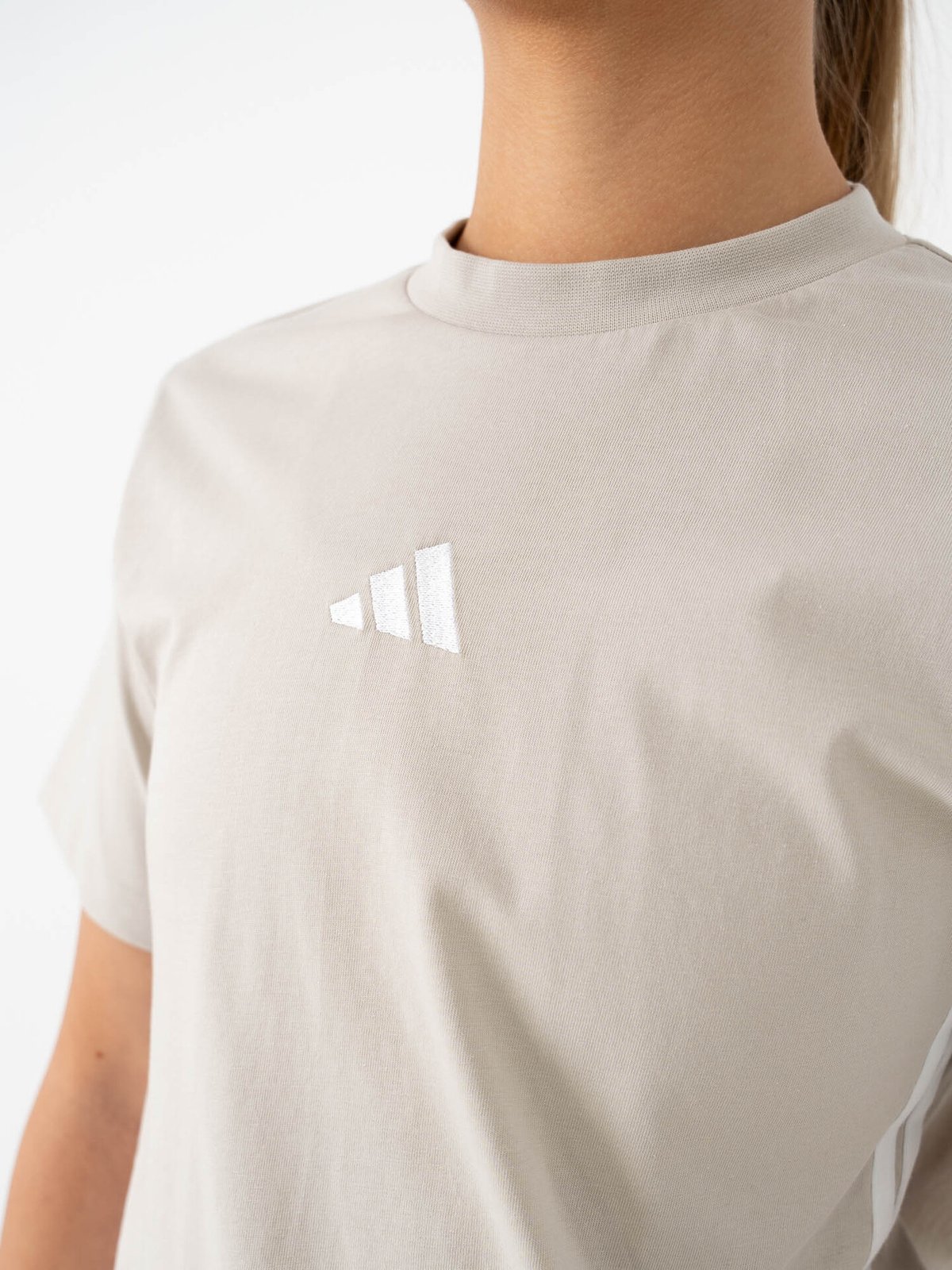adidas 3-Stripes SJ Tee Beige