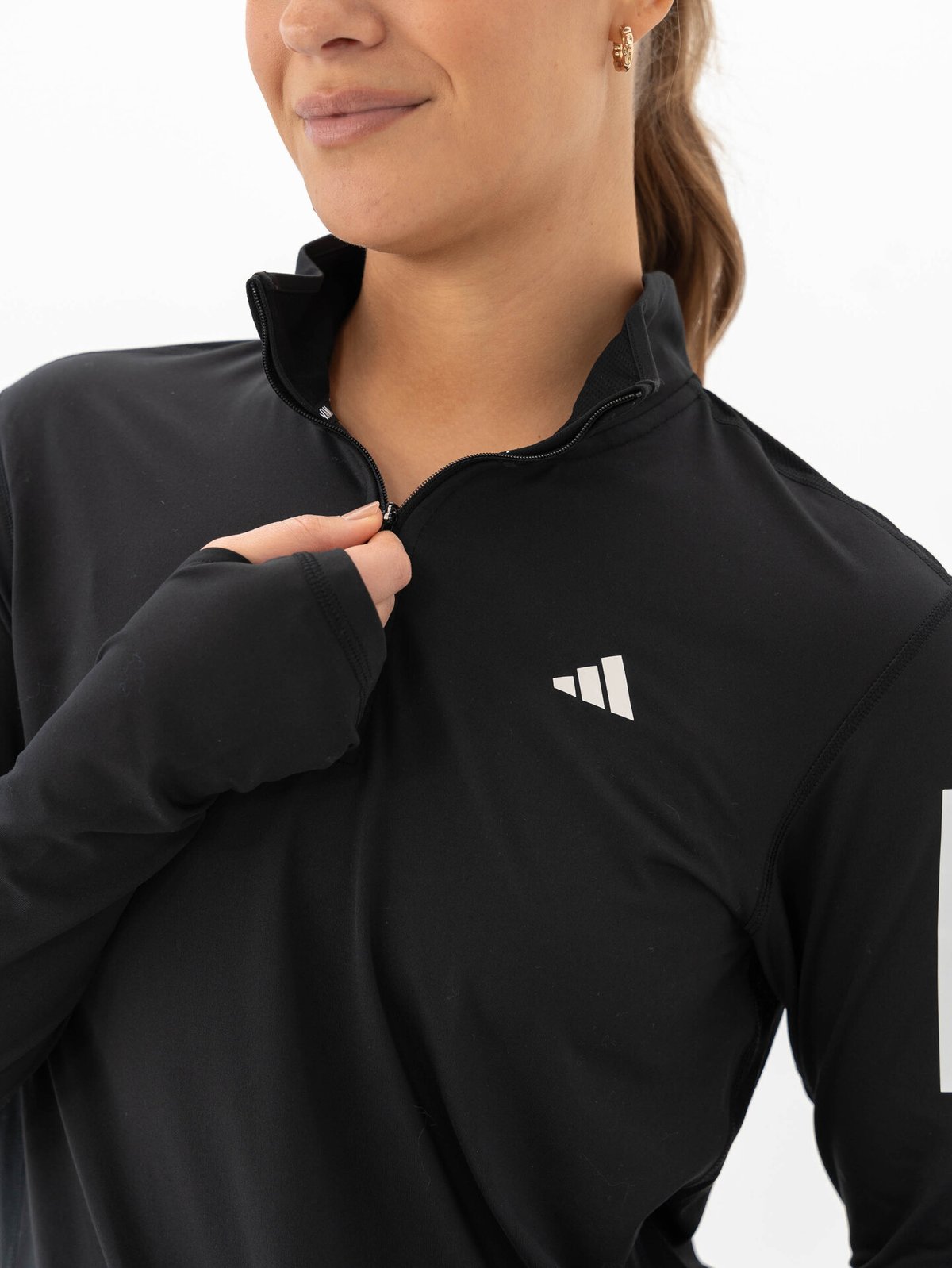 adidas Own The Run Bar Half-Zip Black