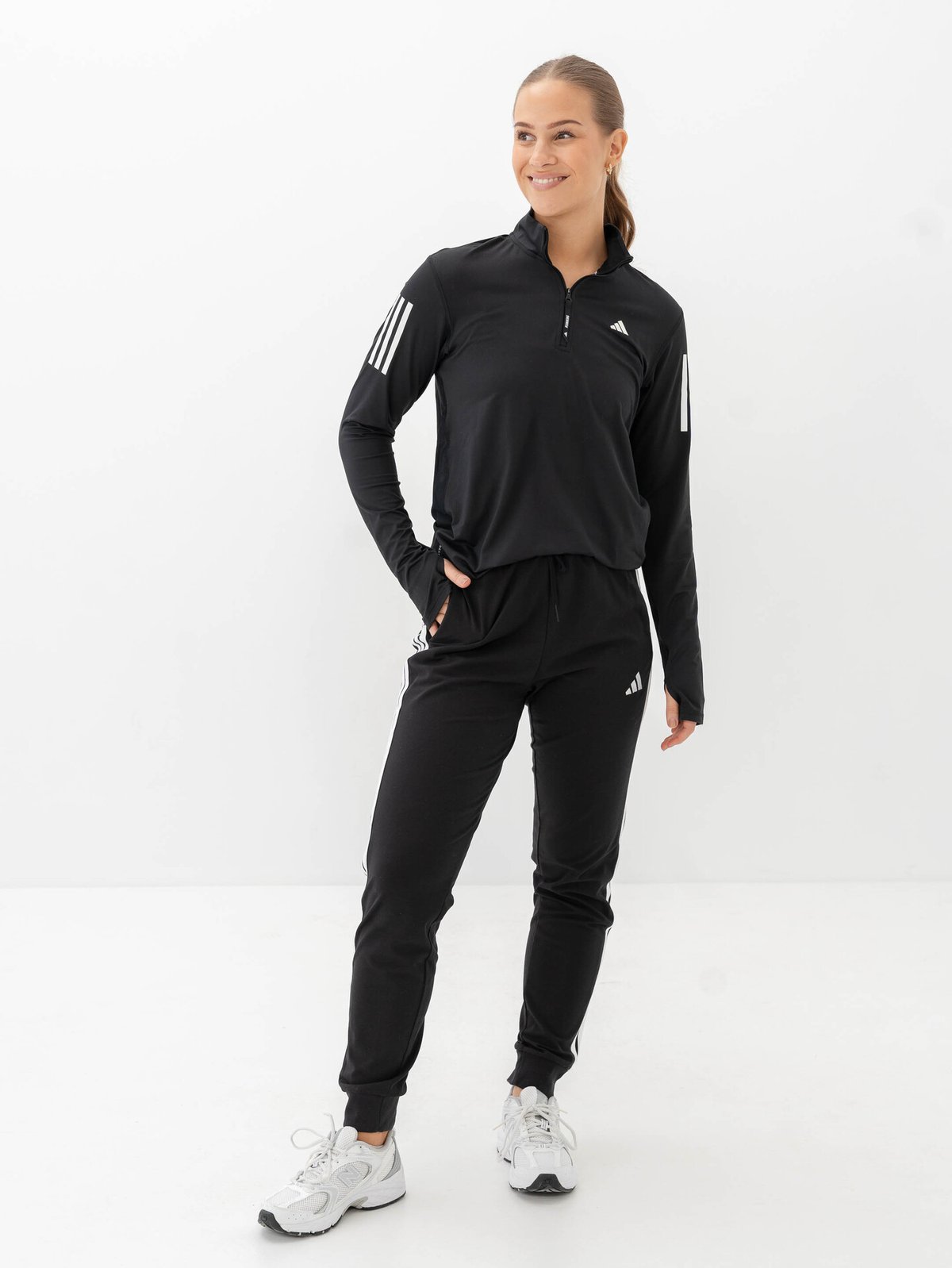 adidas Own The Run Bar Half-Zip Black