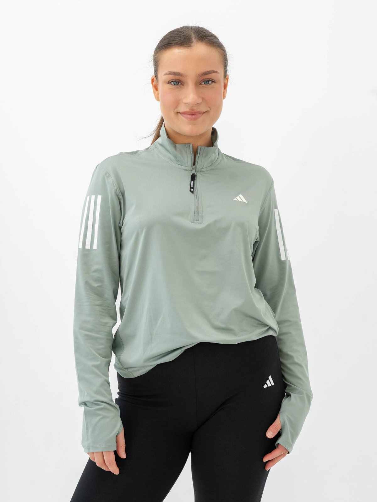 adidas Own The Run Bar Half-Zip Grønn