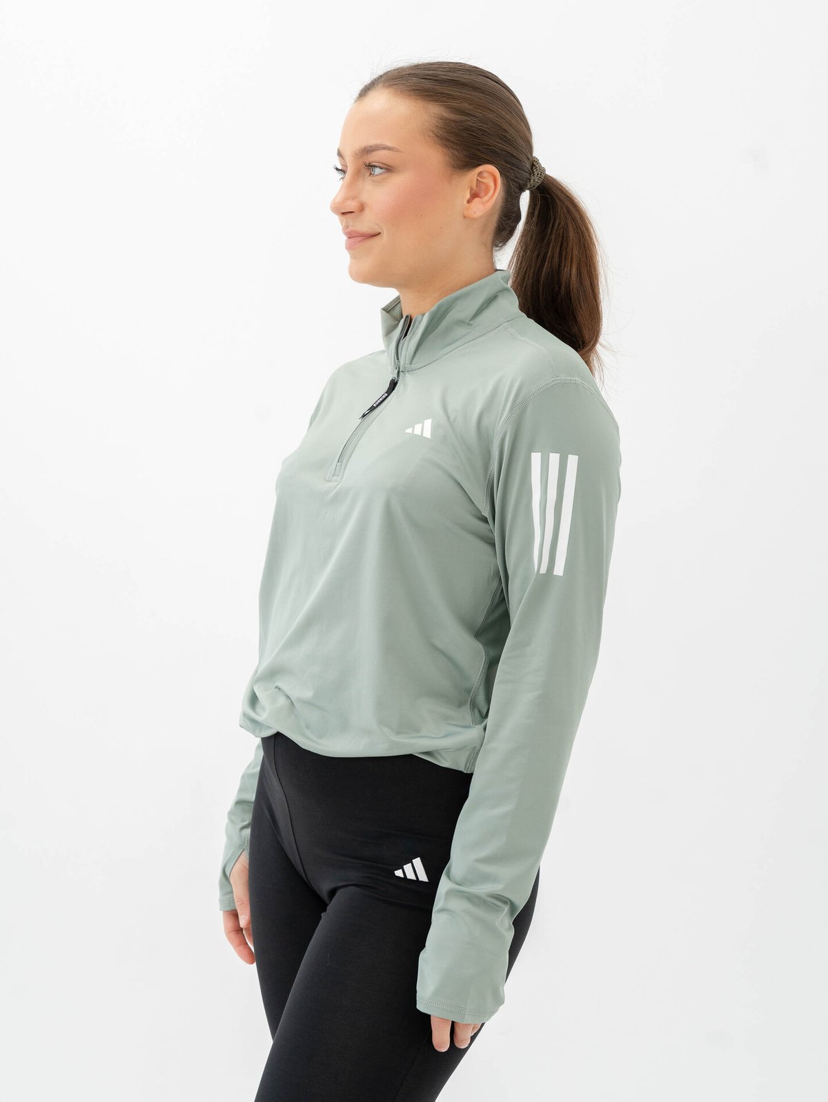 adidas Own The Run Bar Half-Zip Grønn