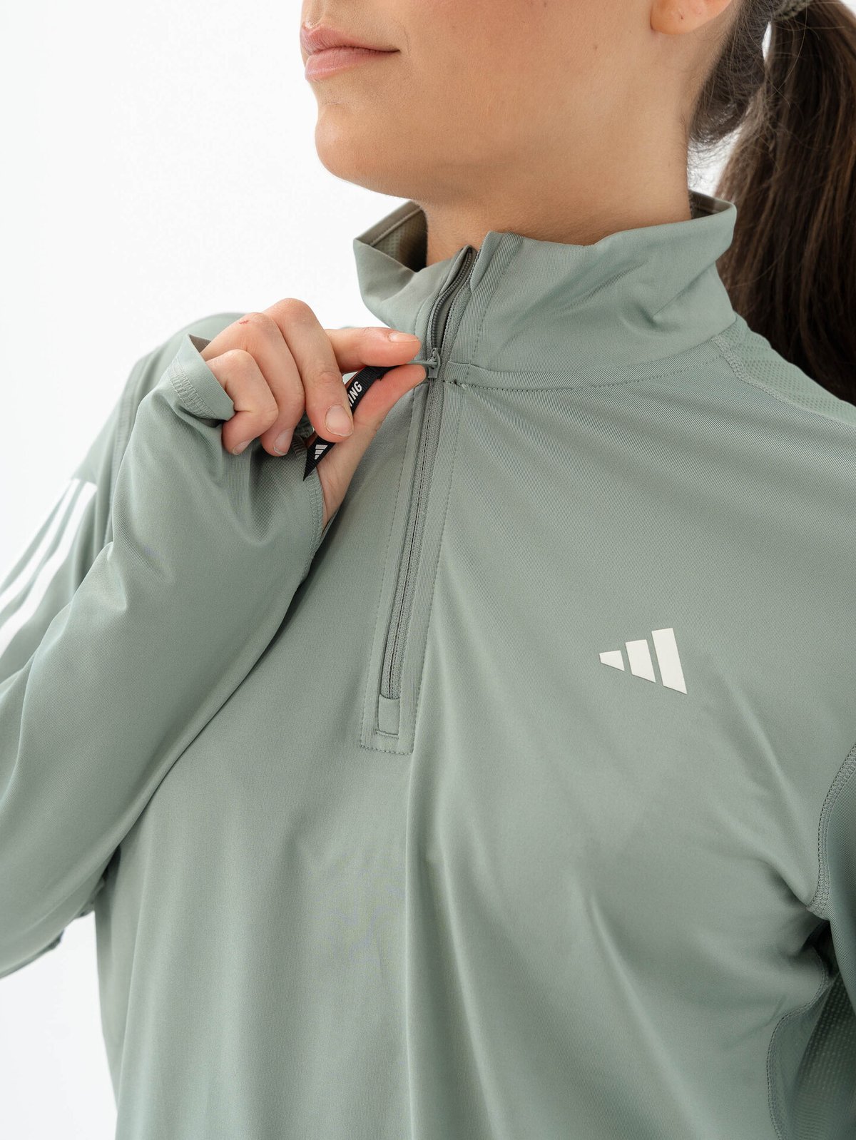 adidas Own The Run Bar Half-Zip Grønn