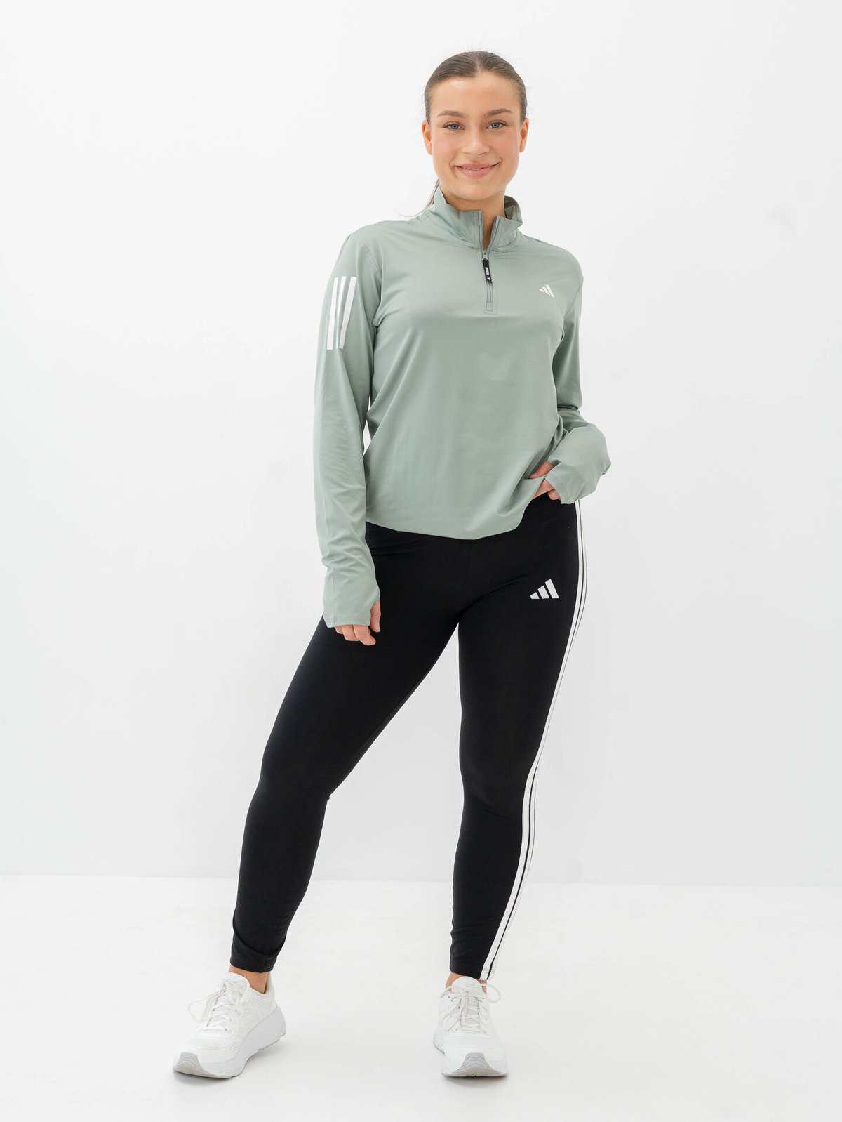 adidas Own The Run Bar Half-Zip Grønn