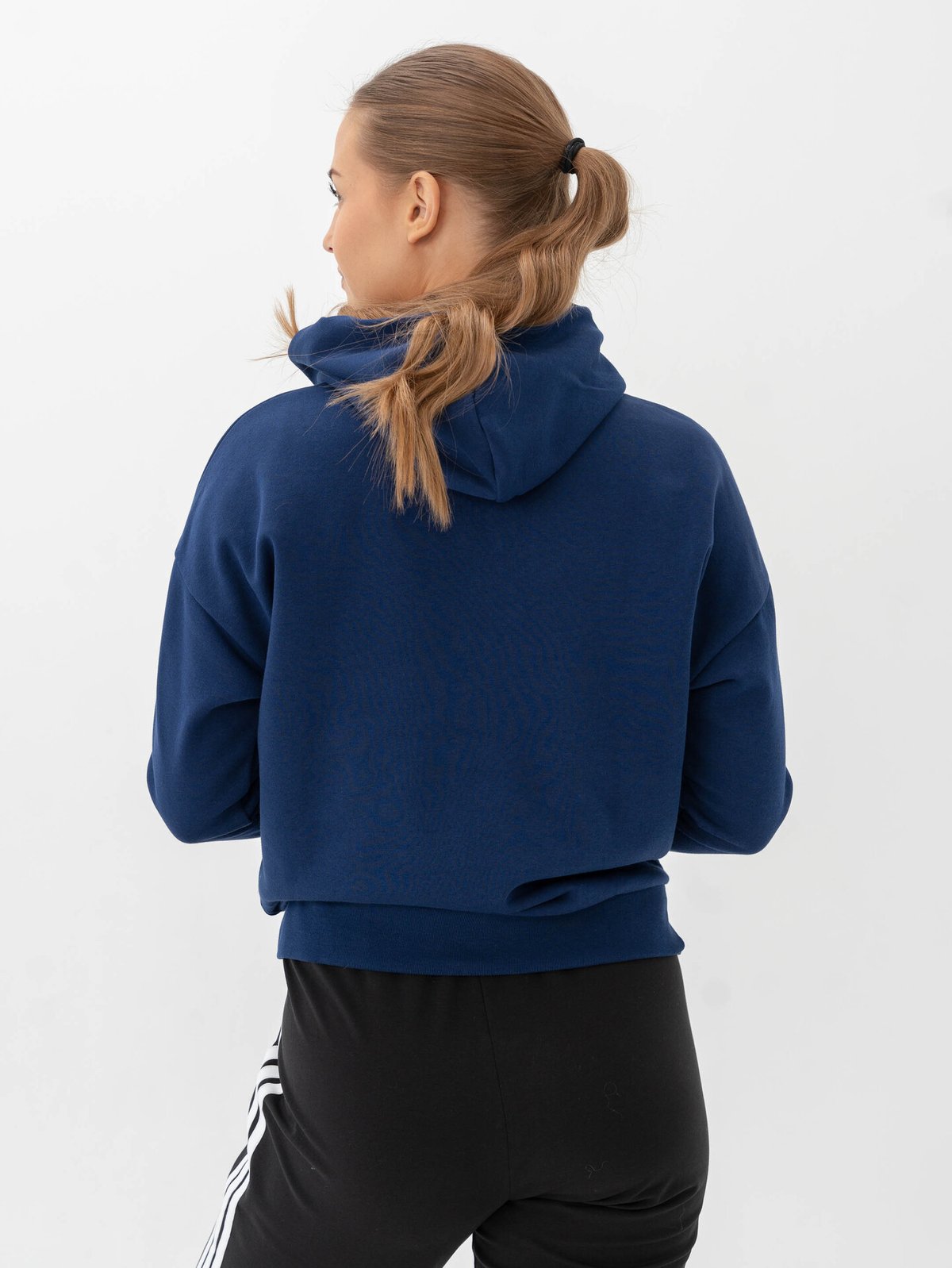 adidas Small Logo Feel Cozy Hoodie Blå