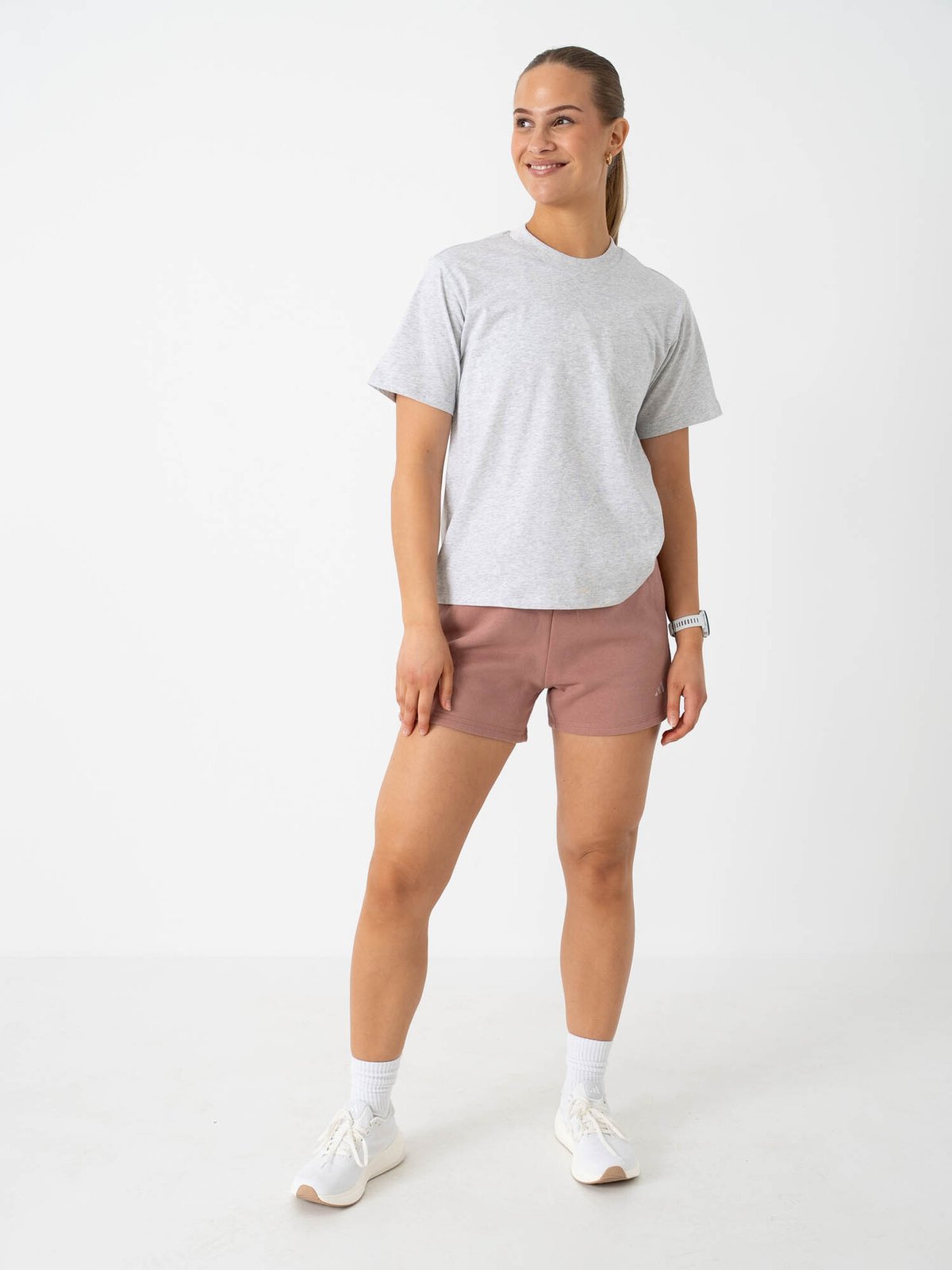 adidas Small Logo Feel Cozy Shorts Brun