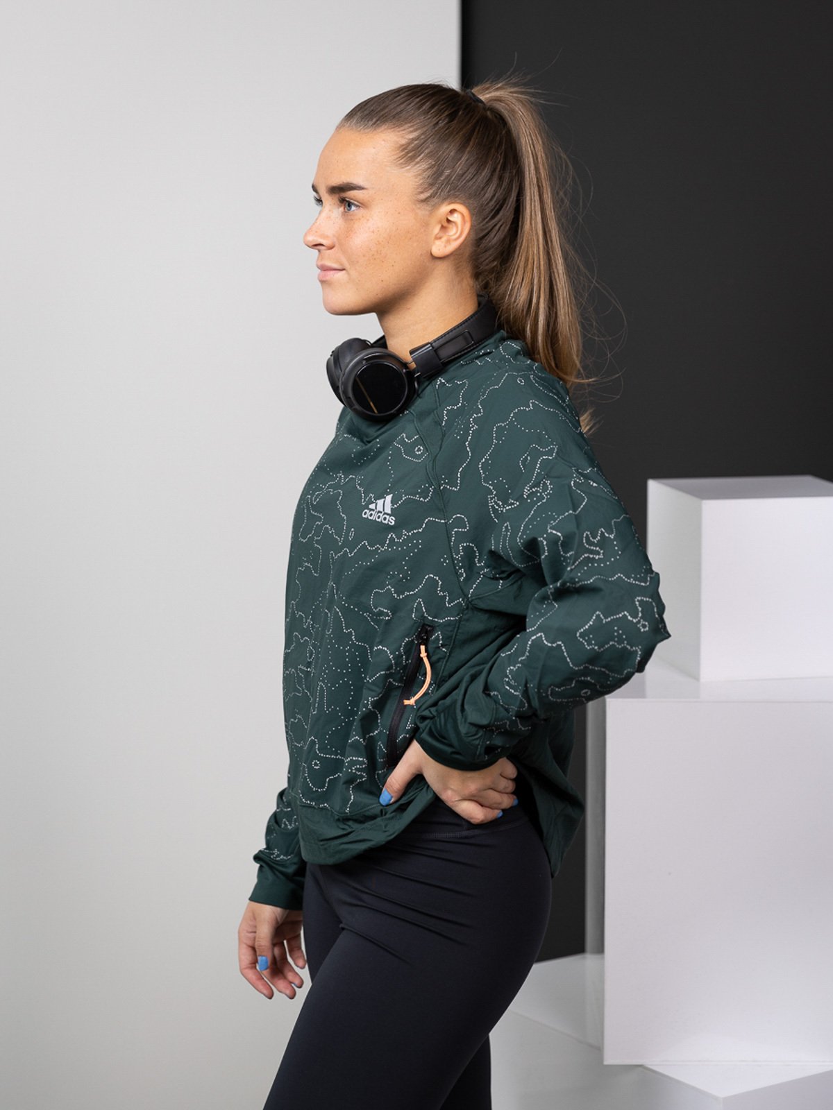 adidas X-City Cover Up Jacket Shadow Green