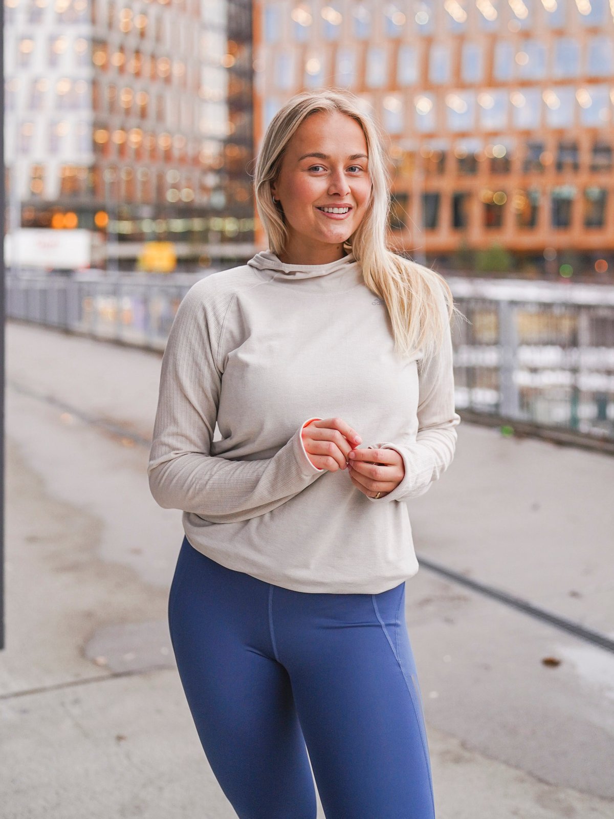 adidas X-City Knit Long Sleeve Beige