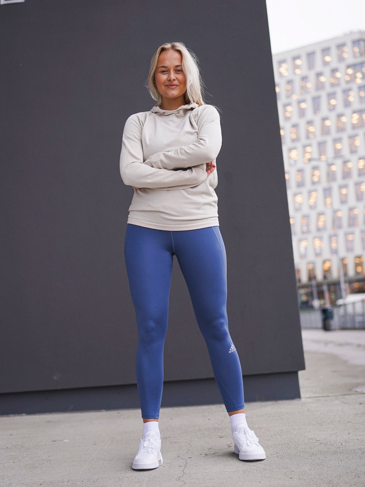 adidas X-City Knit Long Sleeve Beige