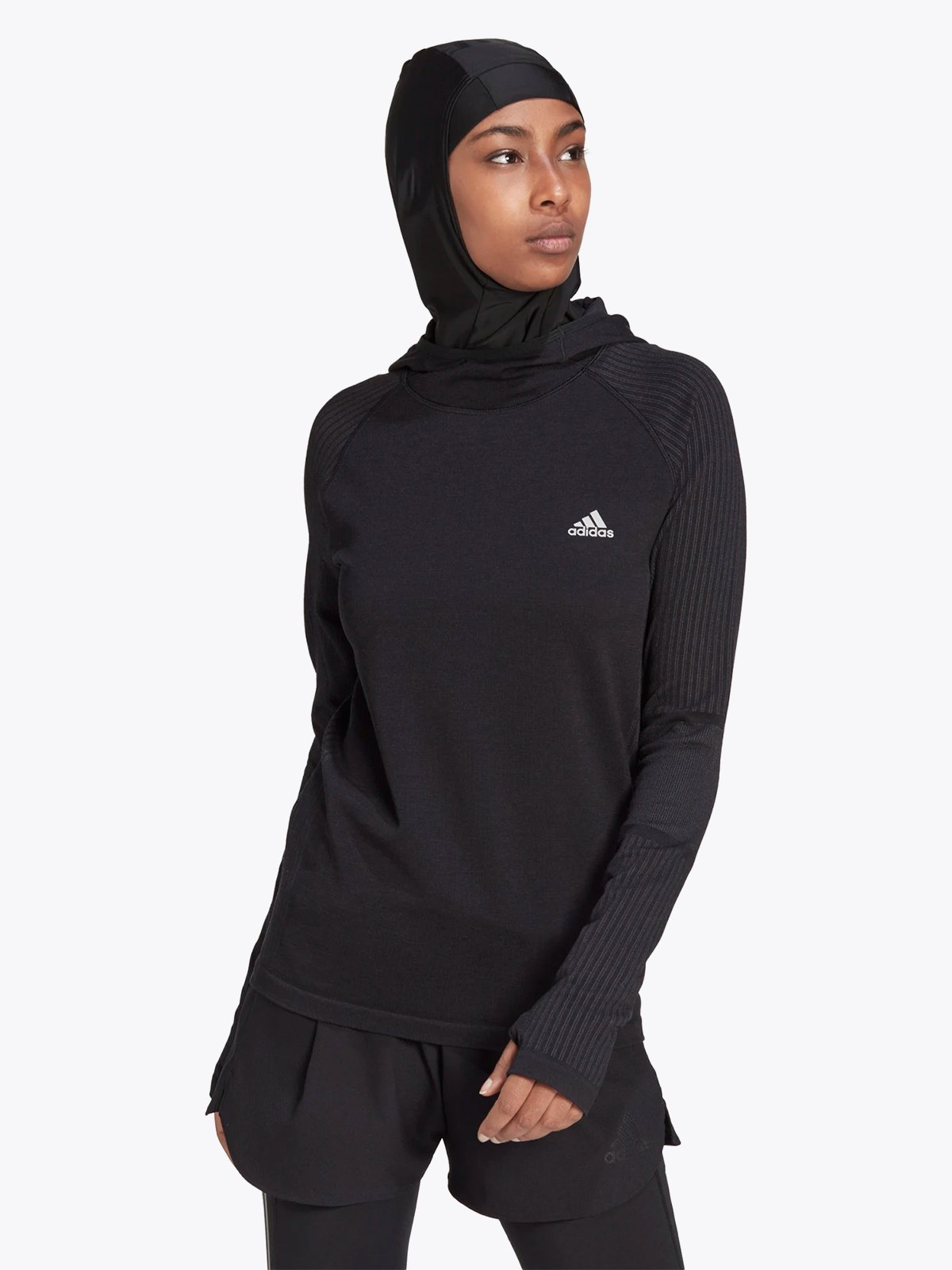 adidas X-City Knit Long Sleeve Black / Carbon / Beam Orange