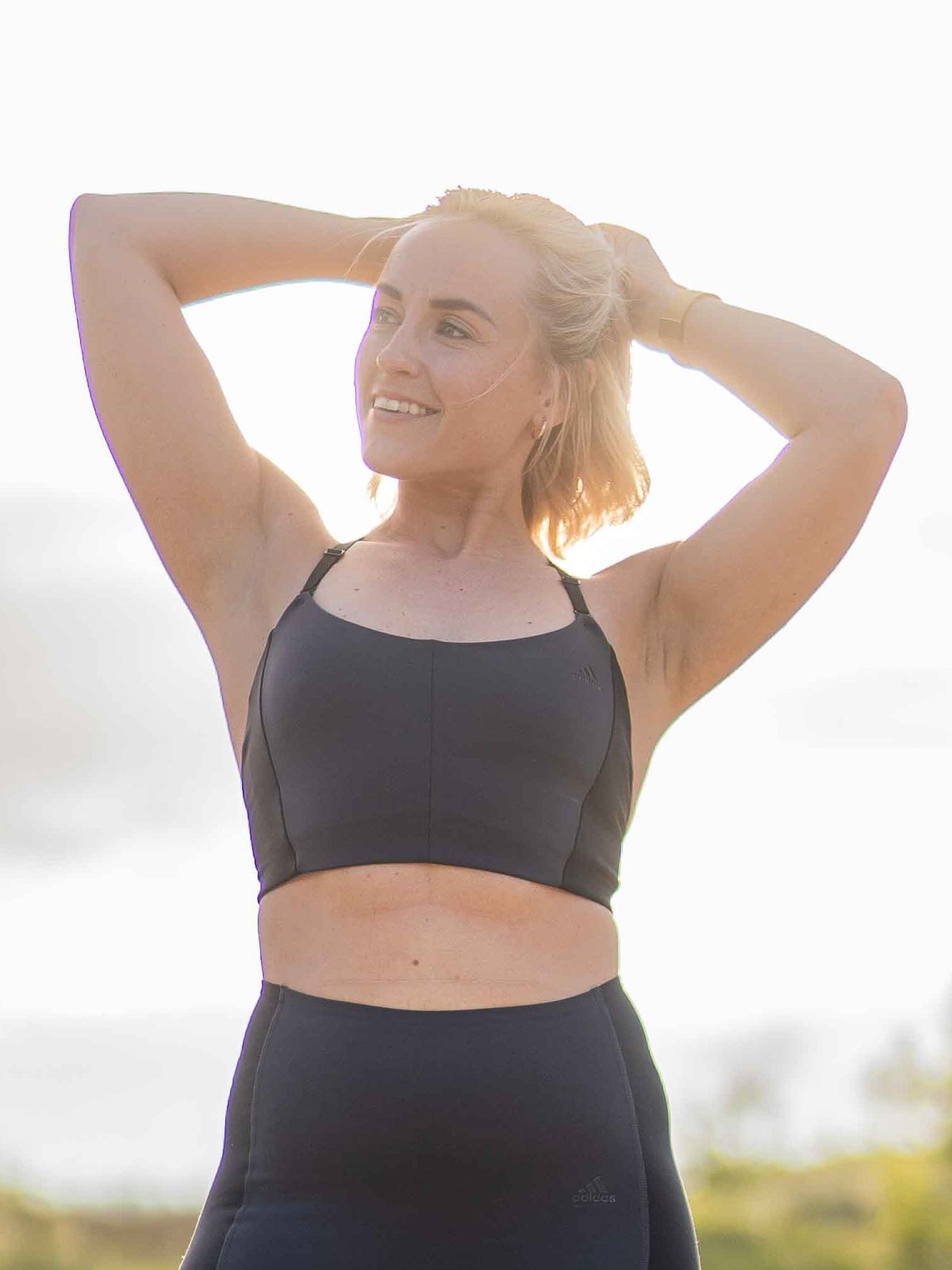 adidas Yoga Light Support Bra Carbon