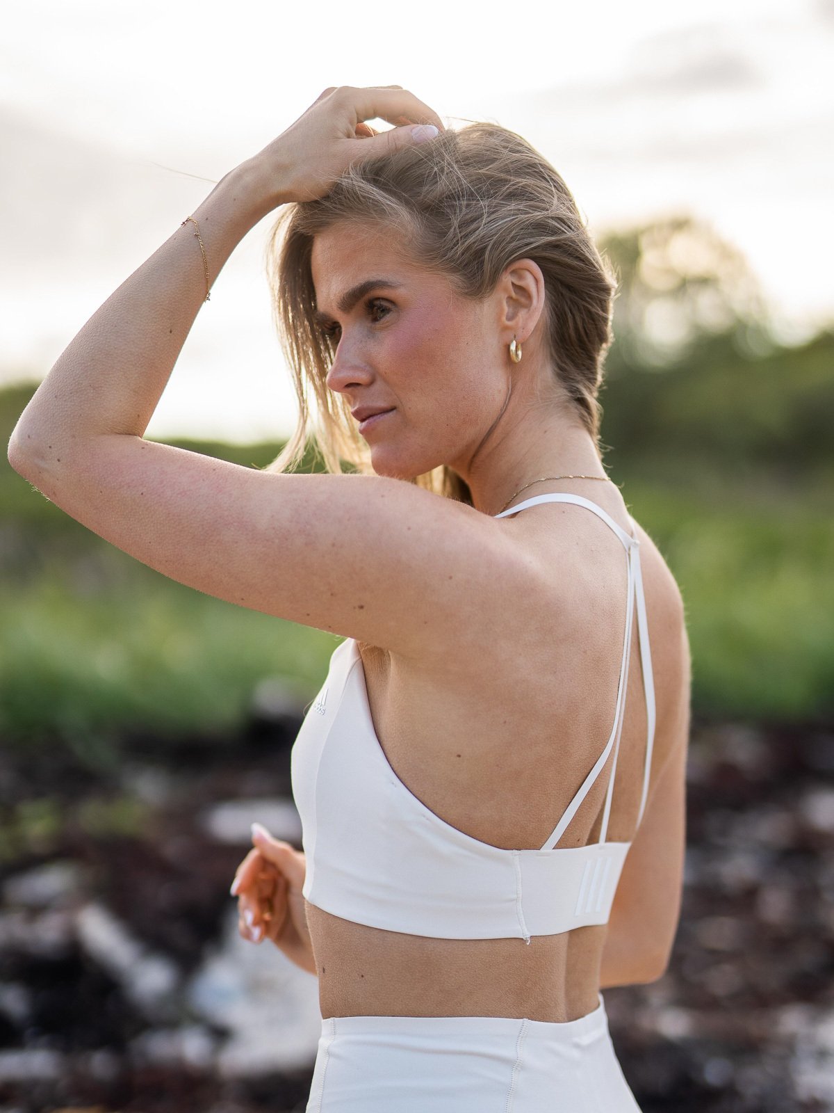 adidas Yoga Light Support Bra Wonder White