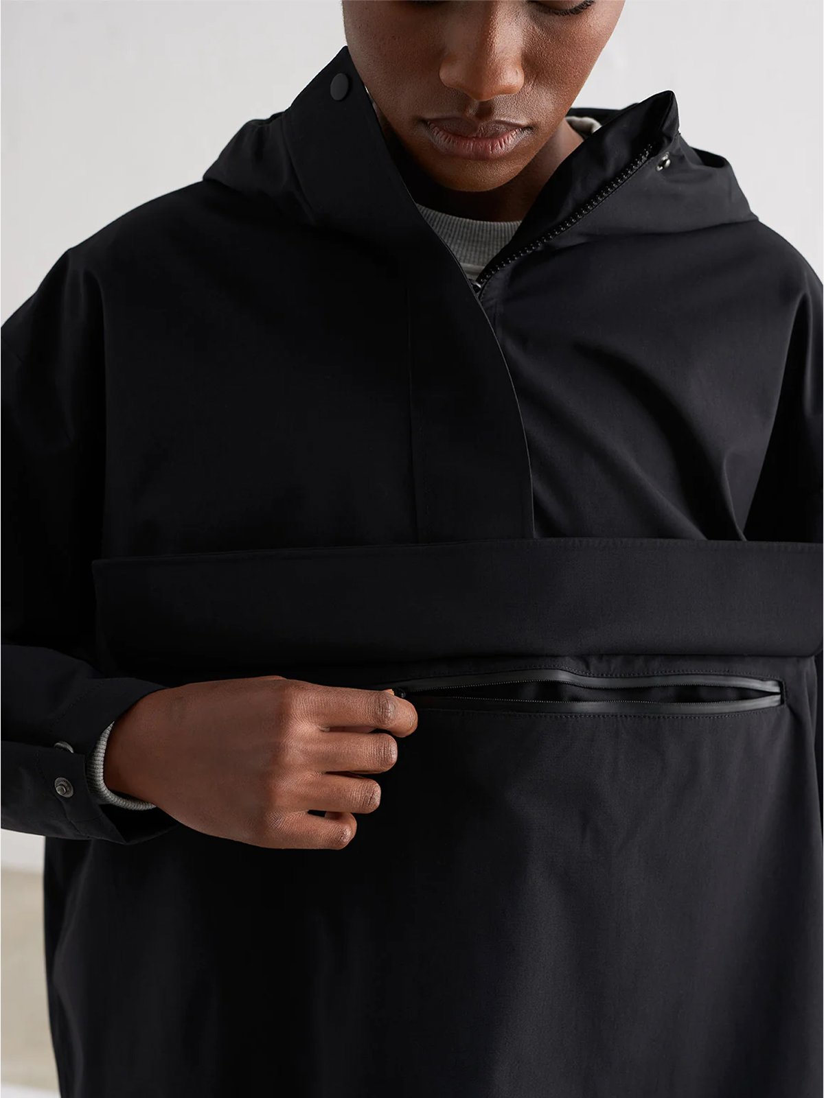 Aim'n Oversized Anorak Black