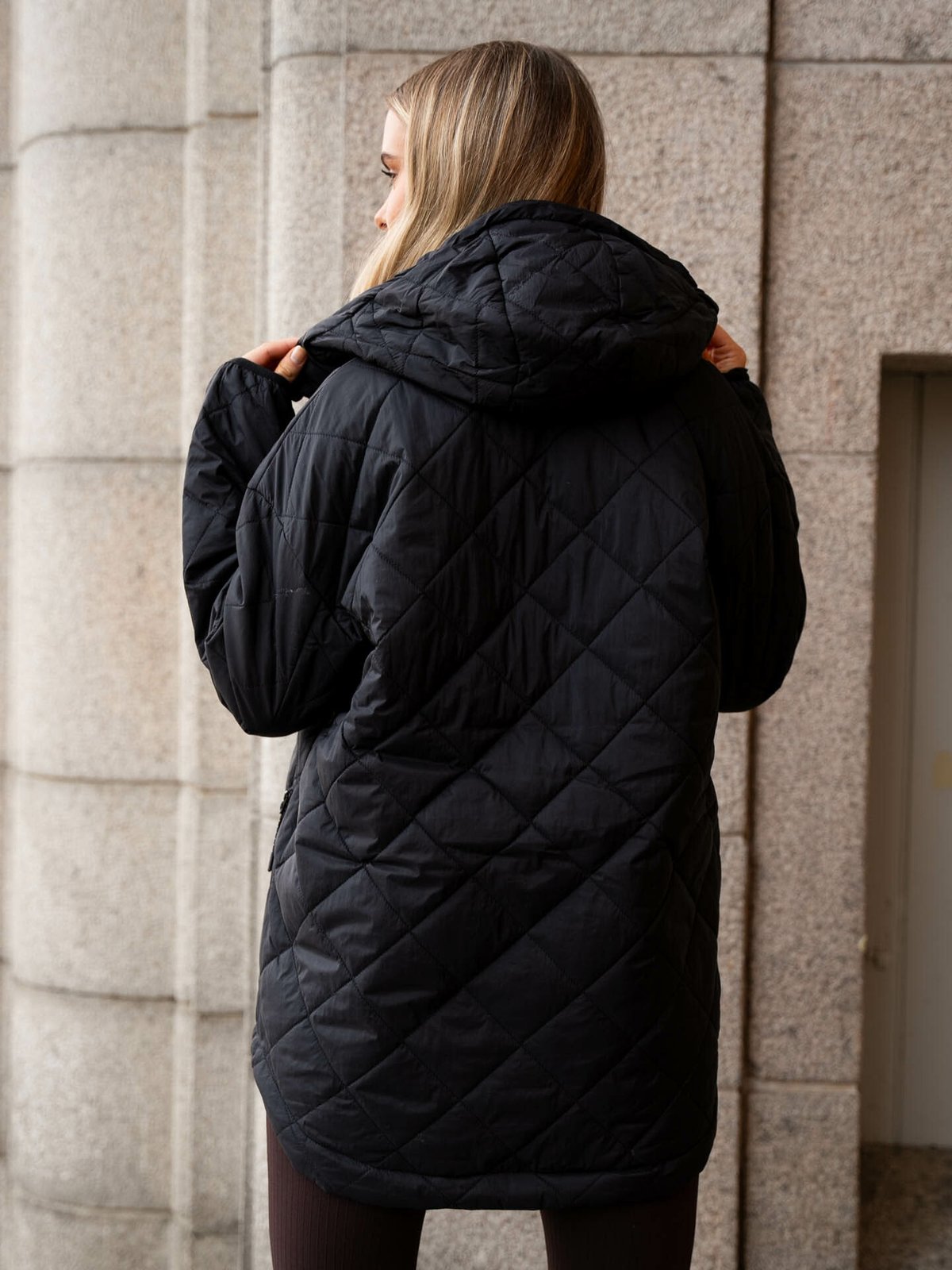 Aim'n Oversized Quilted Anorak Black